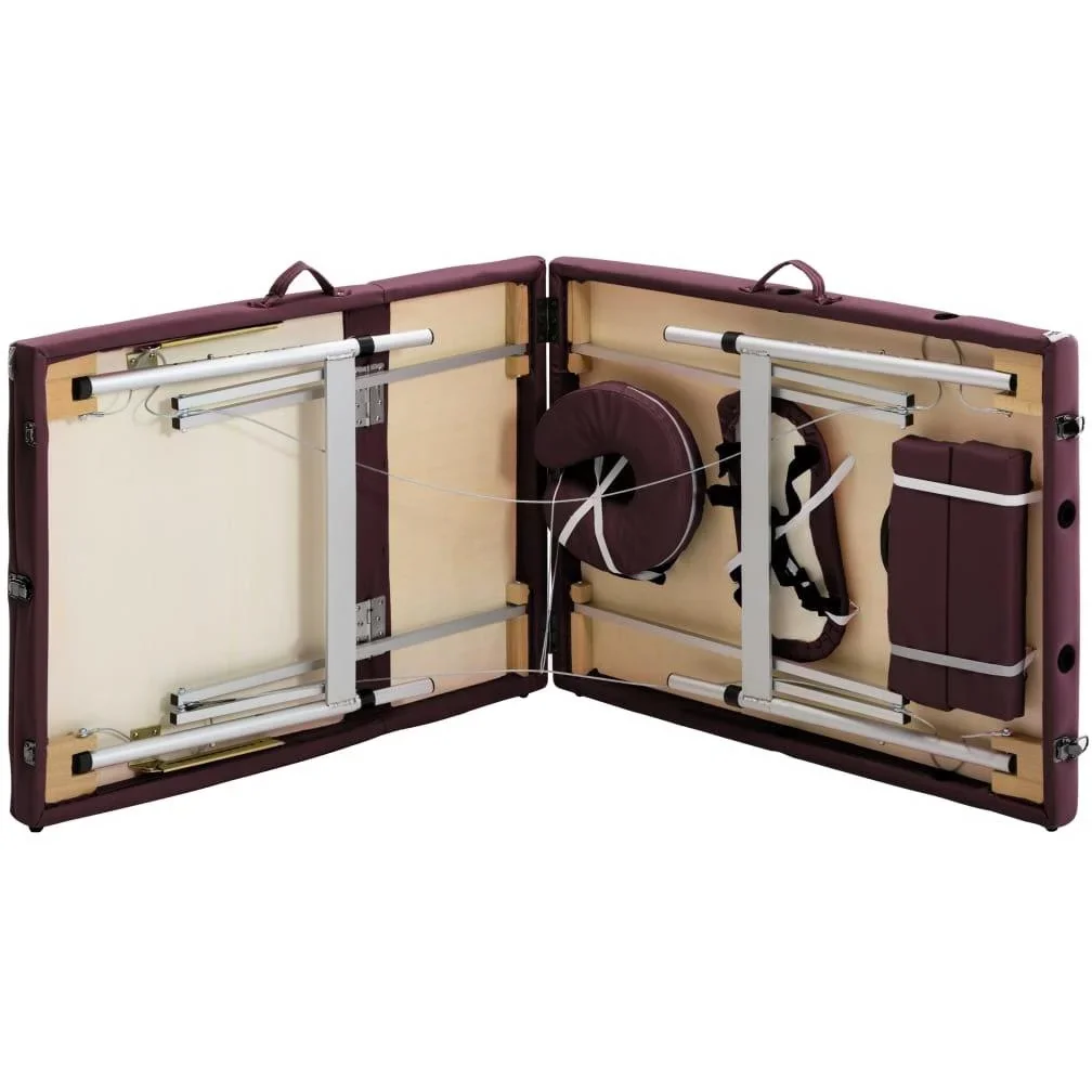 Klappbarer Massagetisch 3 Zonen Aluminium lila - 1