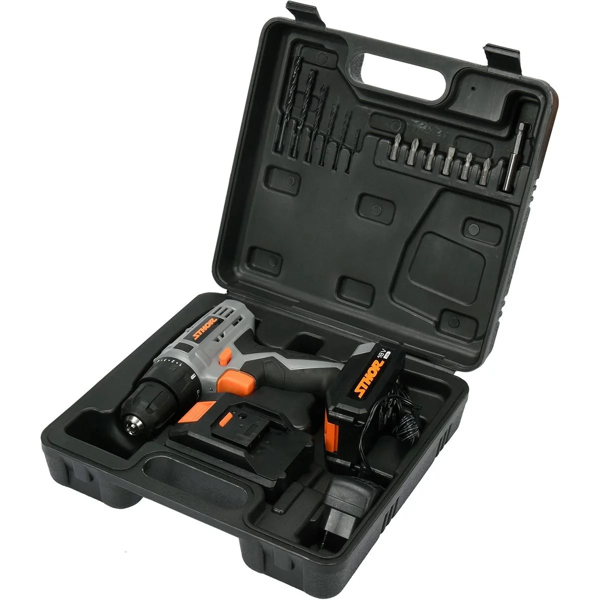 Akkubohrmaschine mit 2 Akkus und 1 Ladegerät - 18V - 10mm - 22Nm - 1