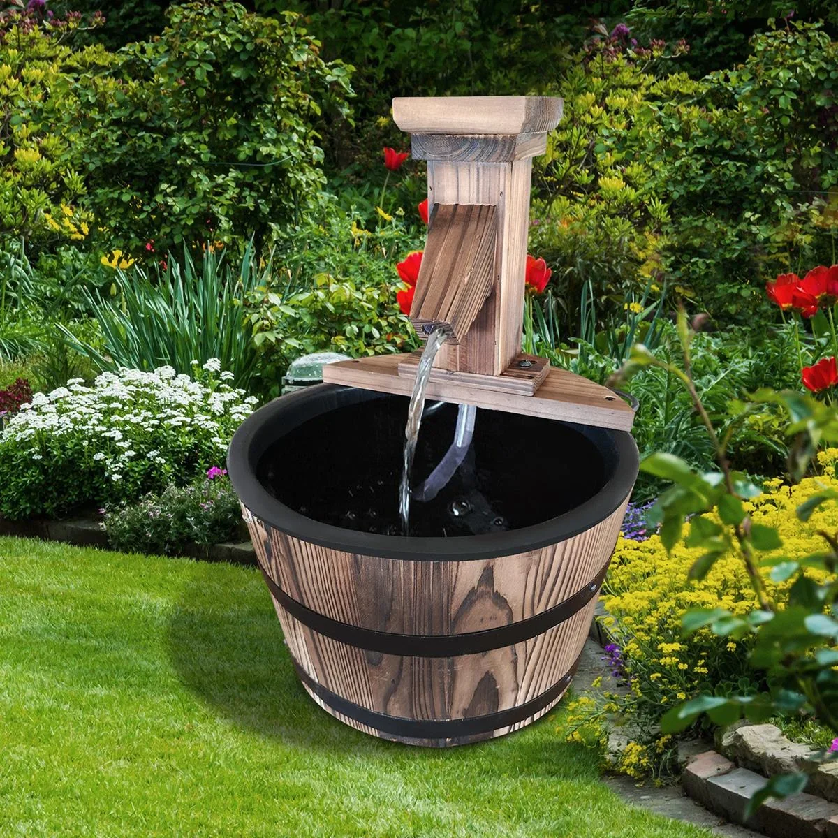 Gartenbrunnen anthrazit - 0