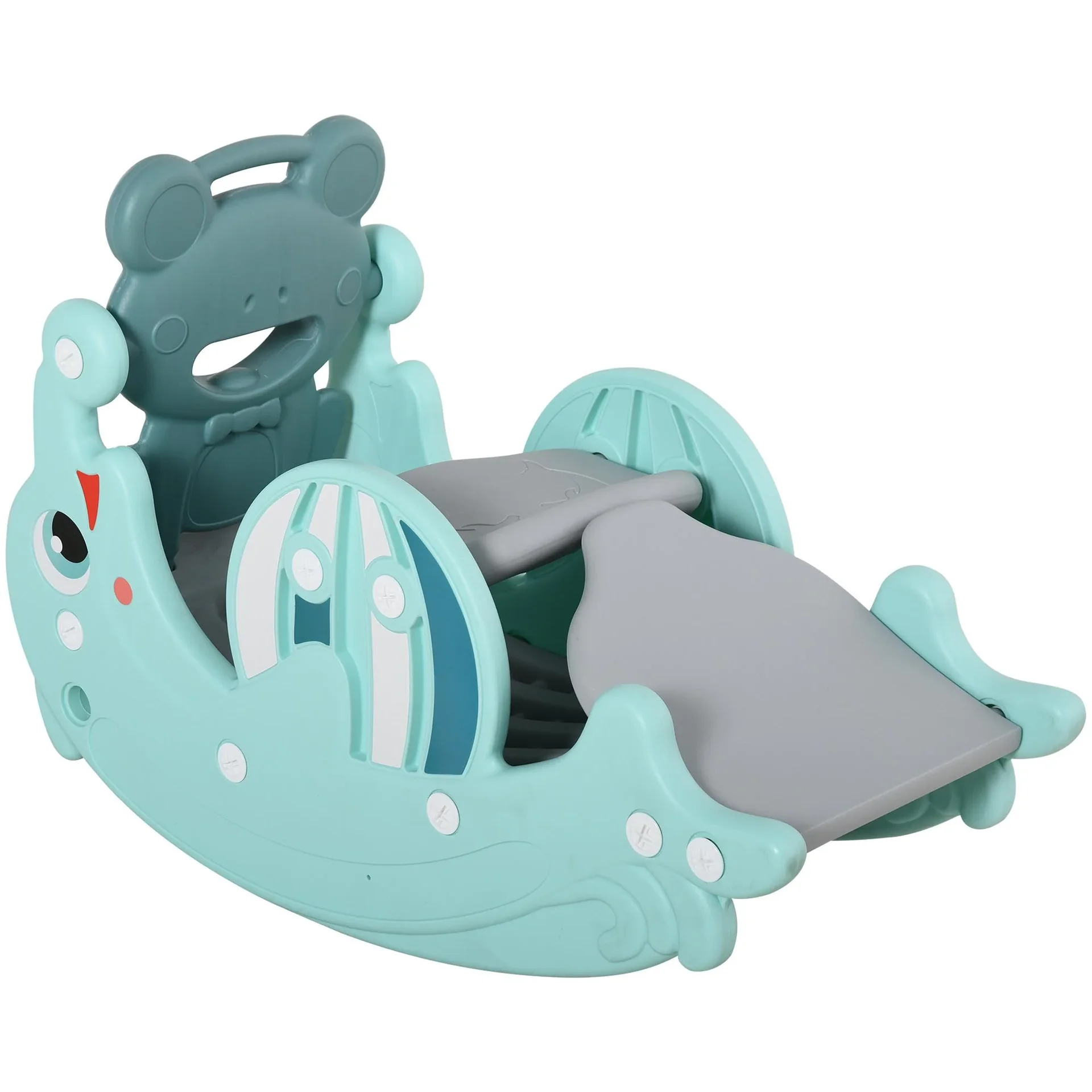 3-in-1 Kinder Schaukeltier mit Basketballkorb - 4