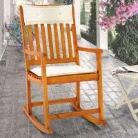 Akazienschaukelstuhl inkl. Kissen - 2