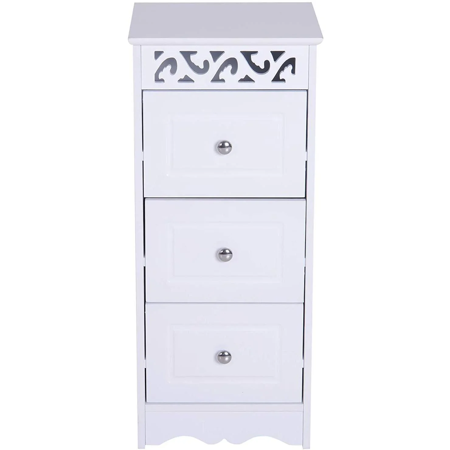 Badschrank Wäscheschrank Küchenschrank Aktenschrank MDF Weiß 29,8 x 29,8 x 68,5 cm - 0