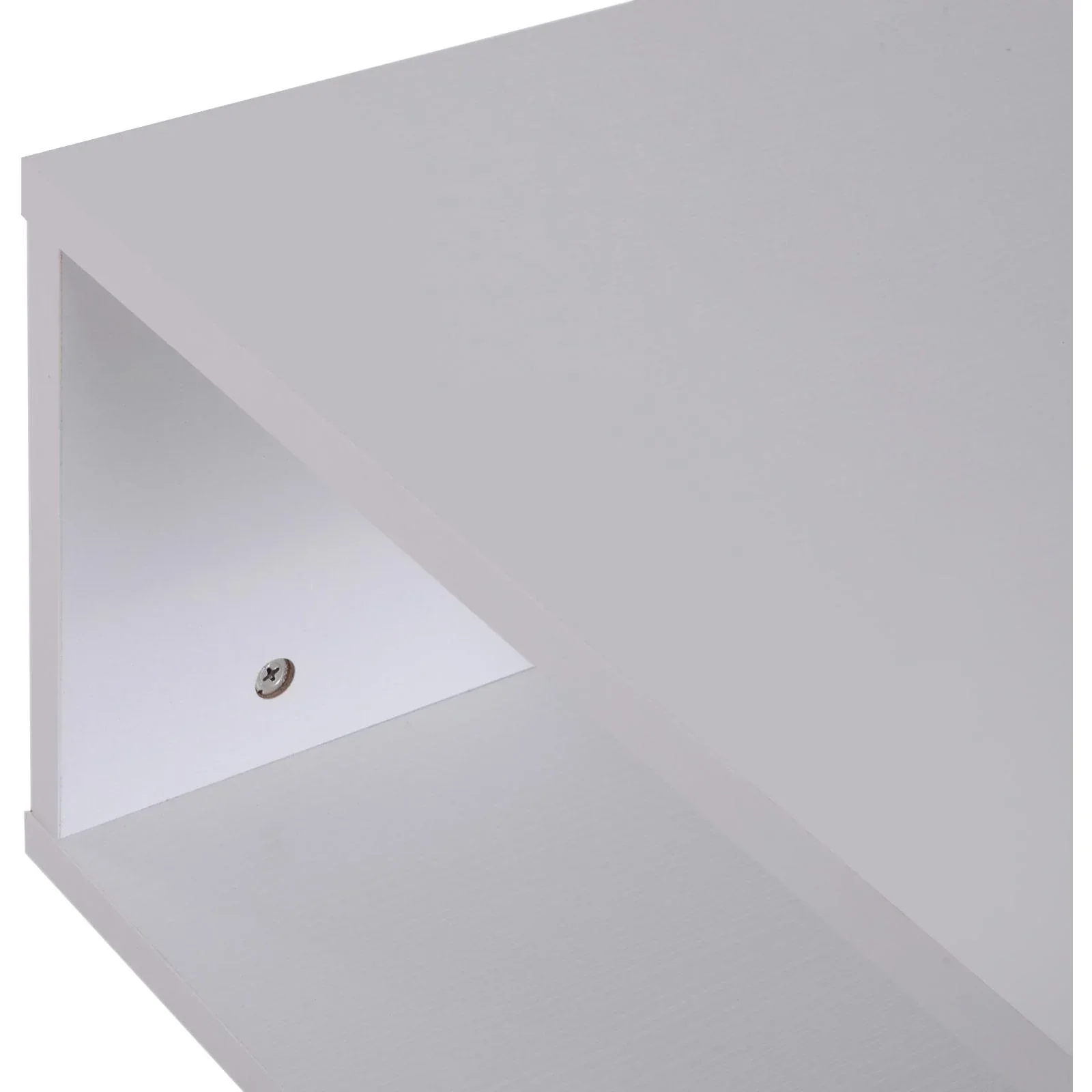 Beistelltisch Couchtisch Sofatisch 3 x Fach Spanplatte + Alulegierung Weiß 48 x 48 x 48 cm - 2