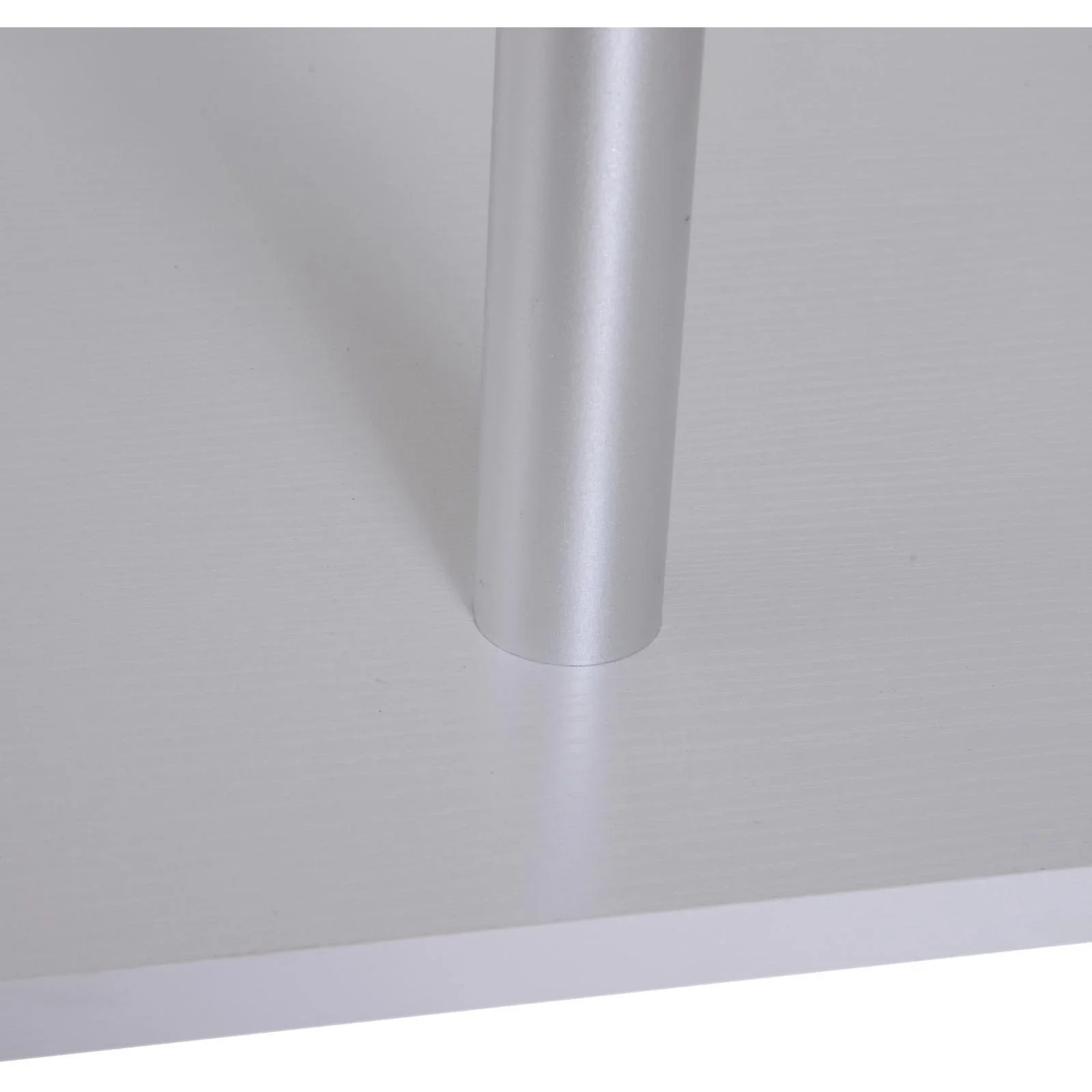 Beistelltisch Couchtisch Sofatisch 3 x Fach Spanplatte + Alulegierung Weiß 48 x 48 x 48 cm - 6