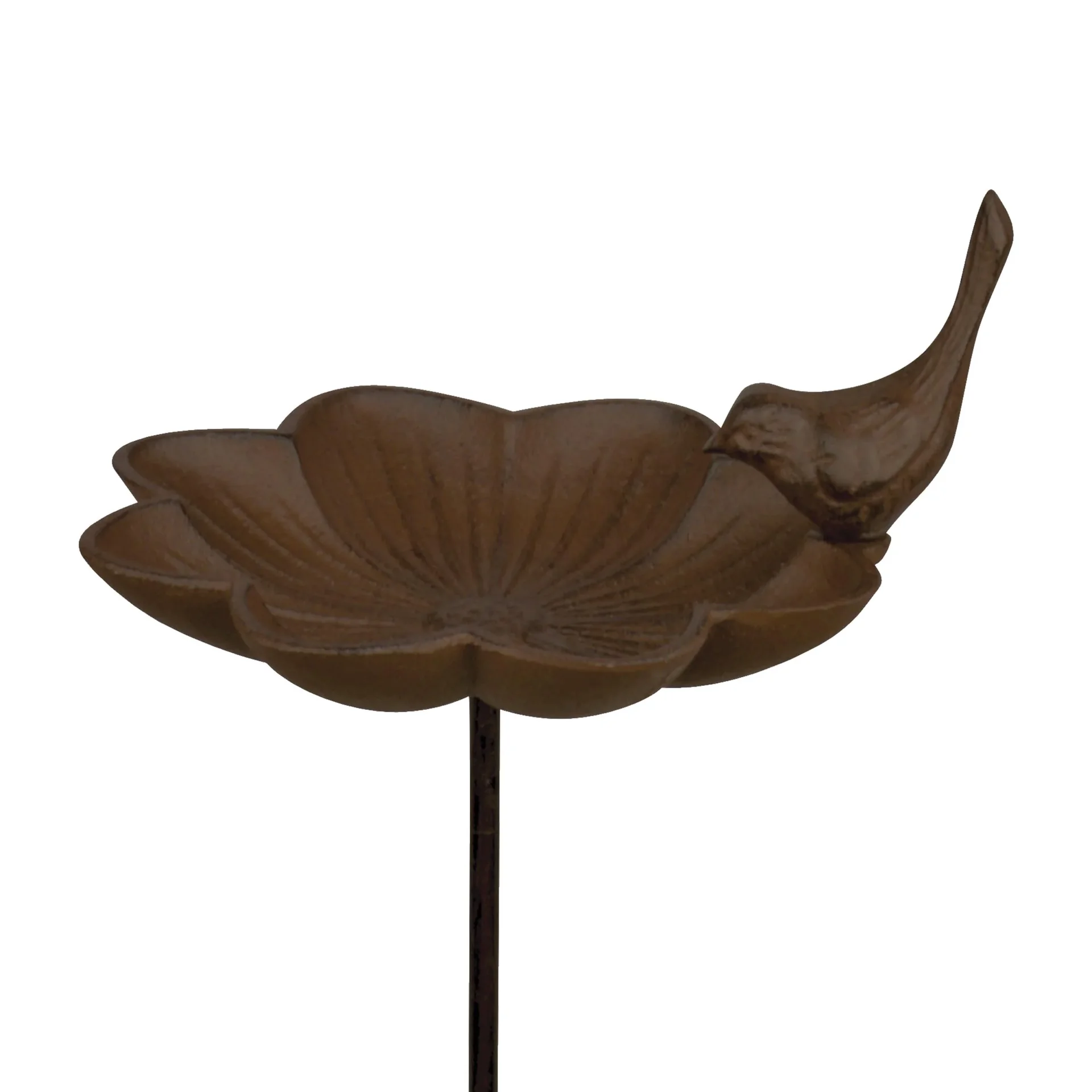 Vogeltränke mit Erdspieß, Gusseisen, Vogeldesign - 2