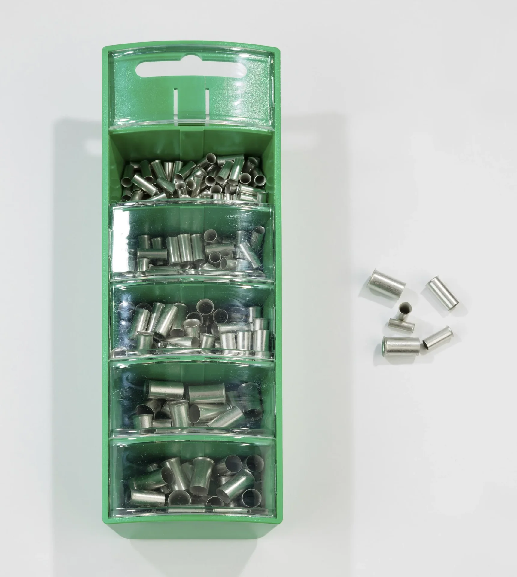 Aderendhülsen-Sortiment in Slide Box grün, 4-16mm², blank verzinnt - 0
