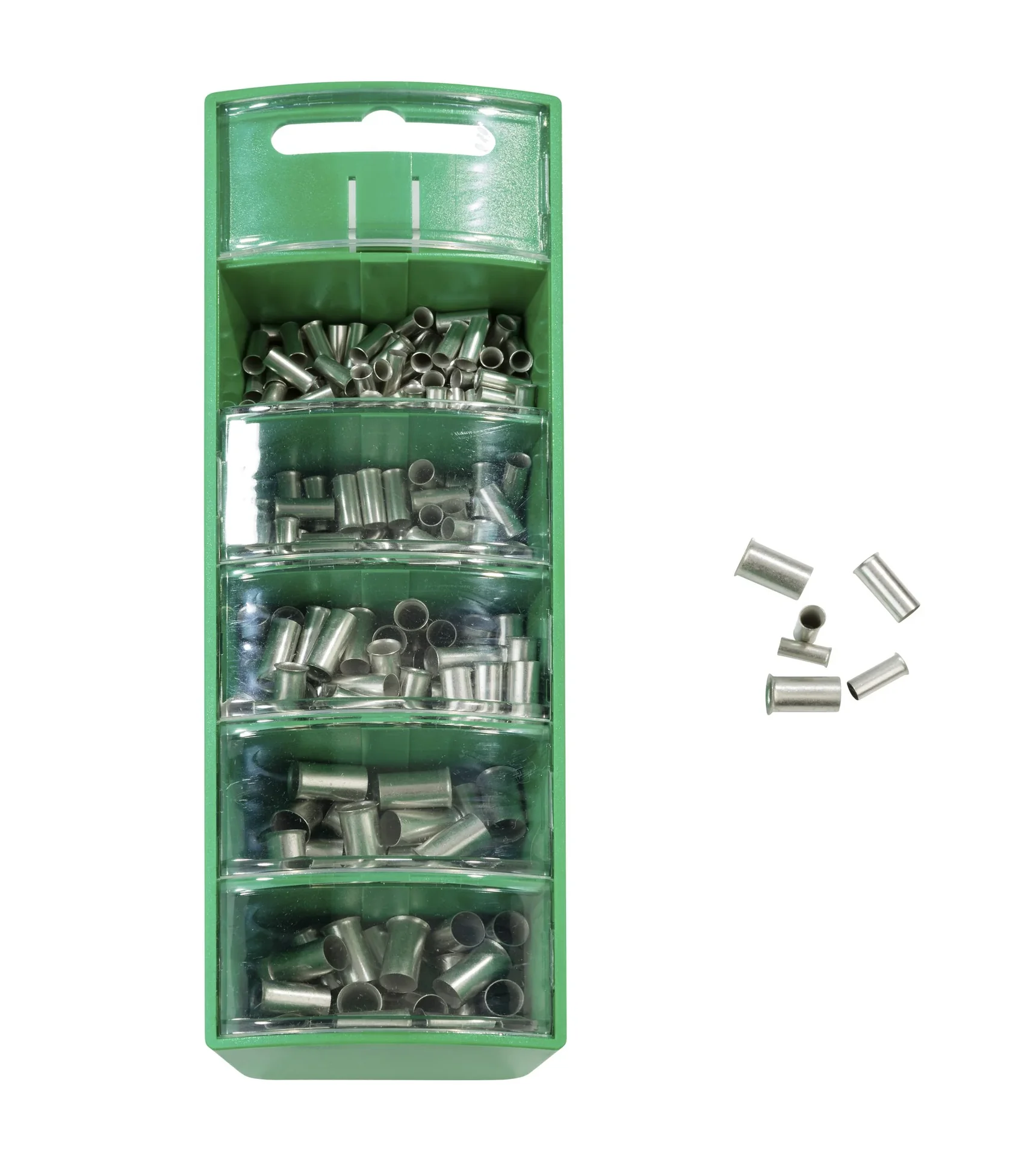 Aderendhülsen-Sortiment in Slide Box grün, 4-16mm², blank verzinnt - 1