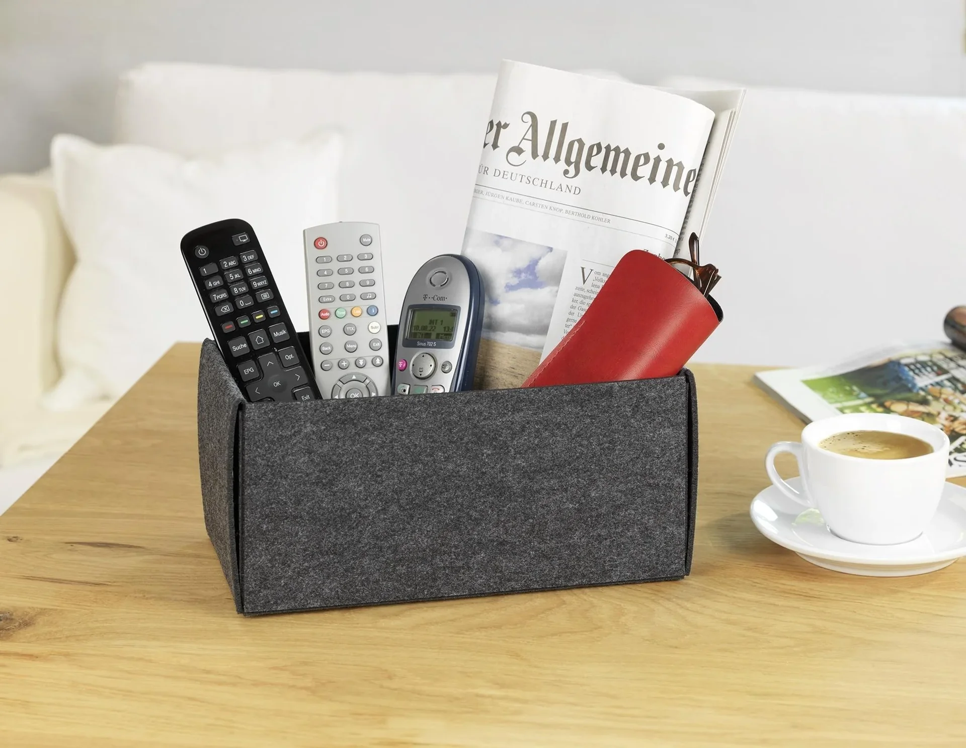 Filzkörbchen, faltbar, Größe S - 0