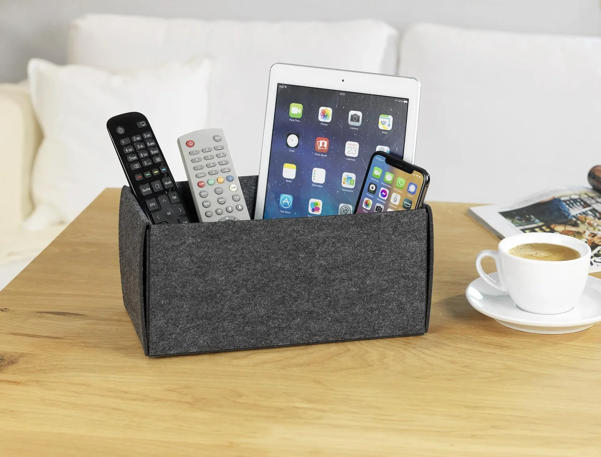 Filzkörbchen, faltbar, Größe S - 2