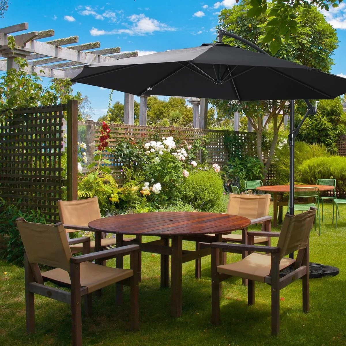 Ampelschirm mit Handkurbel - 3