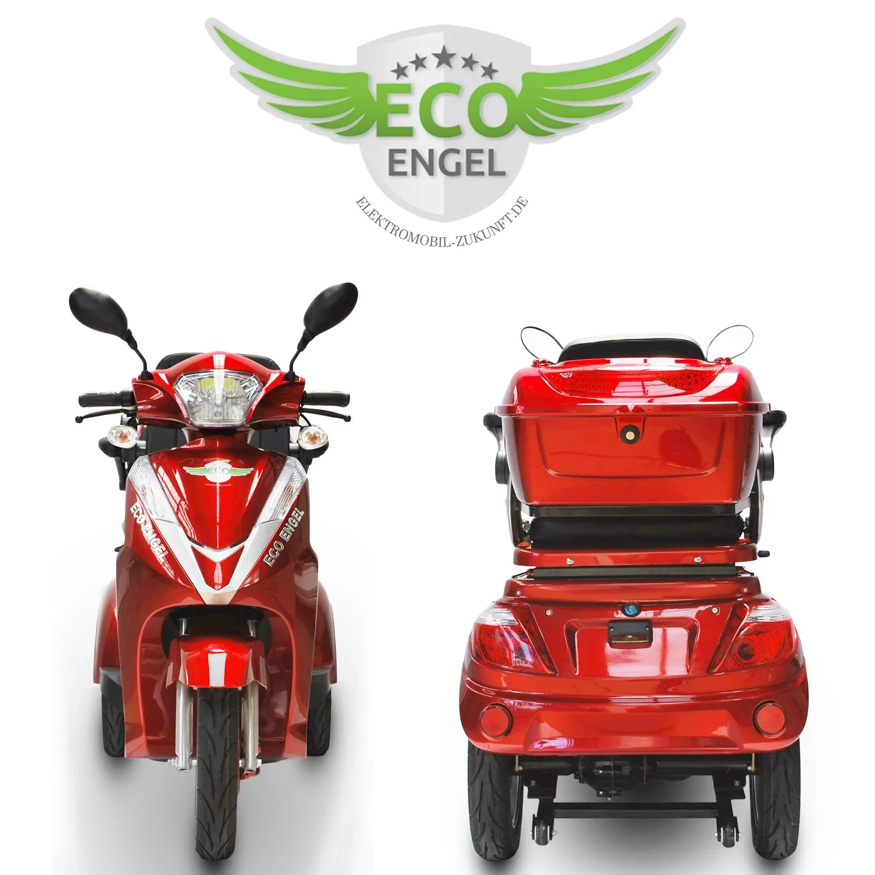 Elektromobil 503 Rot, 2 Sitzer, 25 km/h - 5