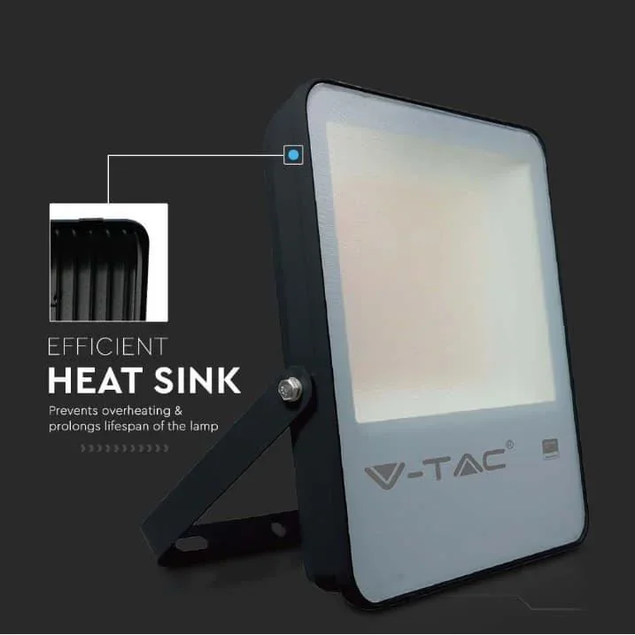 VT-52 LED-Flutlicht - 50 W - 6850 Lm - 4000K - schwarz - Extra effizient - 5