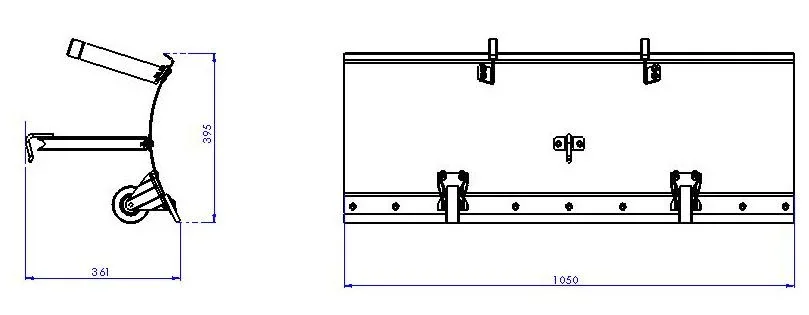 Kehrmaschine "ZI-KM1000", mit Schneeschild, 3600 Watt, Grün - 2