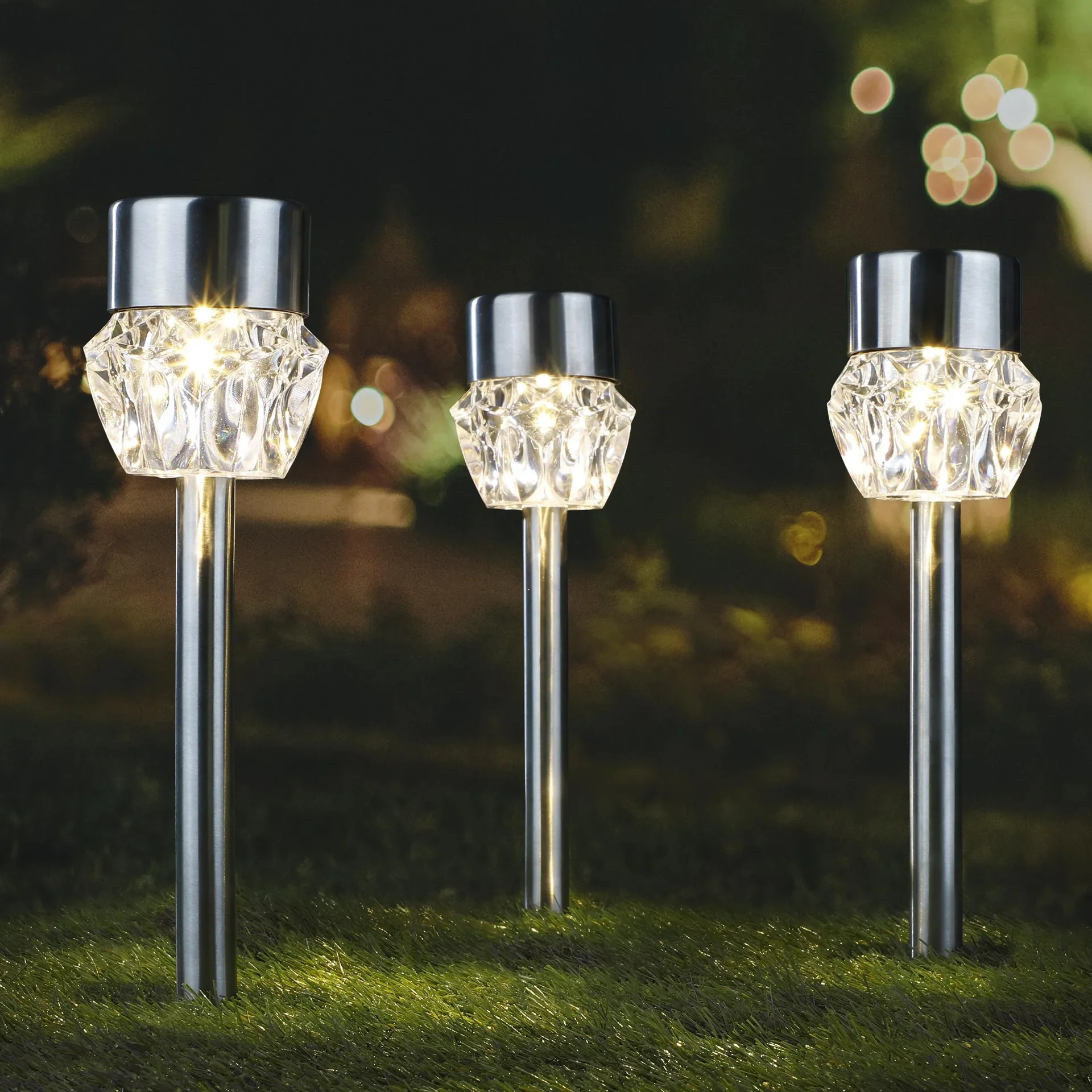 Solar Gartenlampen Set, 3teilig - 0