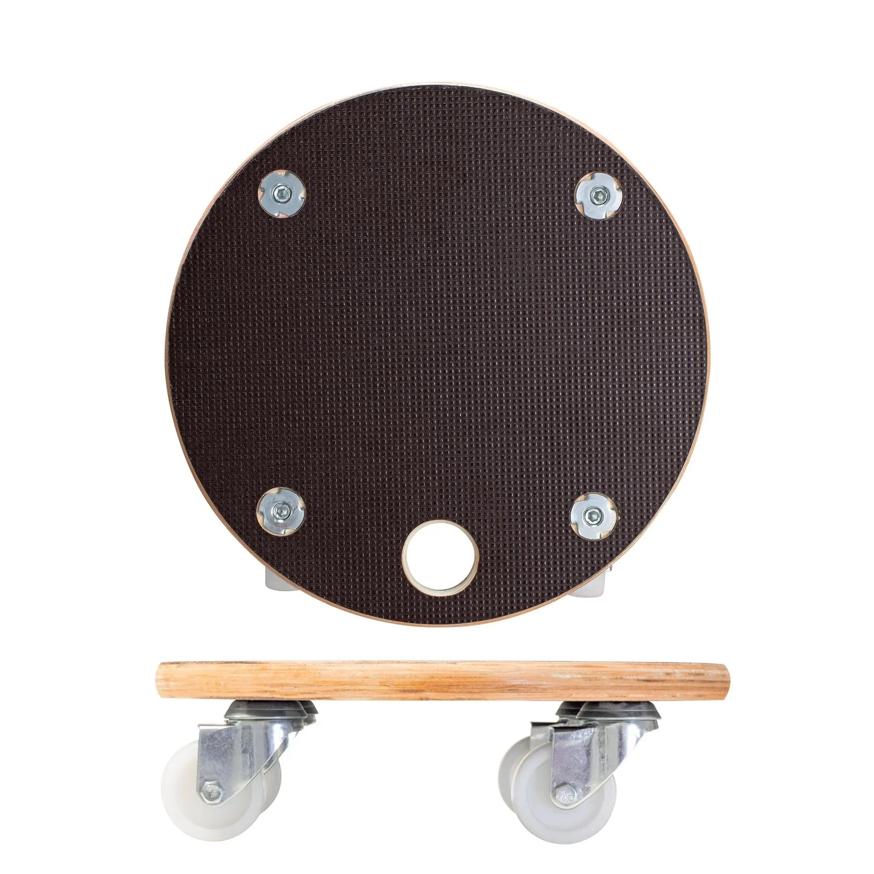 Multi Roller MR 1351, Ø 29 x 8,5 cm, harte Rollen Ø 50 mm, Gleitlager, Multiplex Platte FSC®, Tragkraft 200 kg - 4
