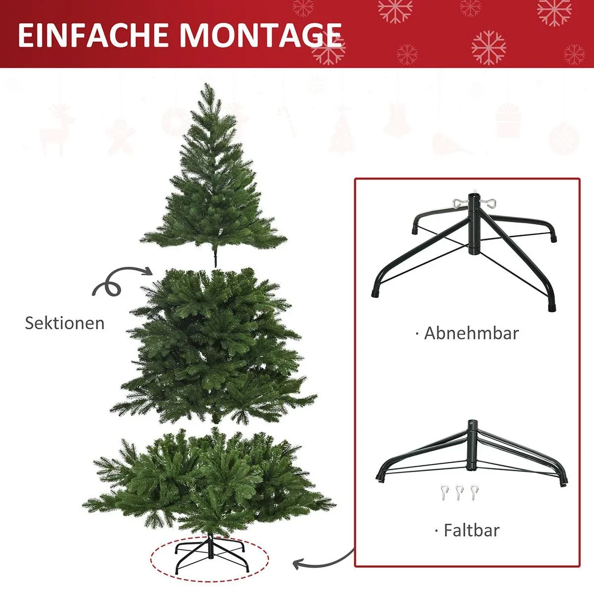 Weihnachtsbaum 1,8 m | Aosom.de - 4