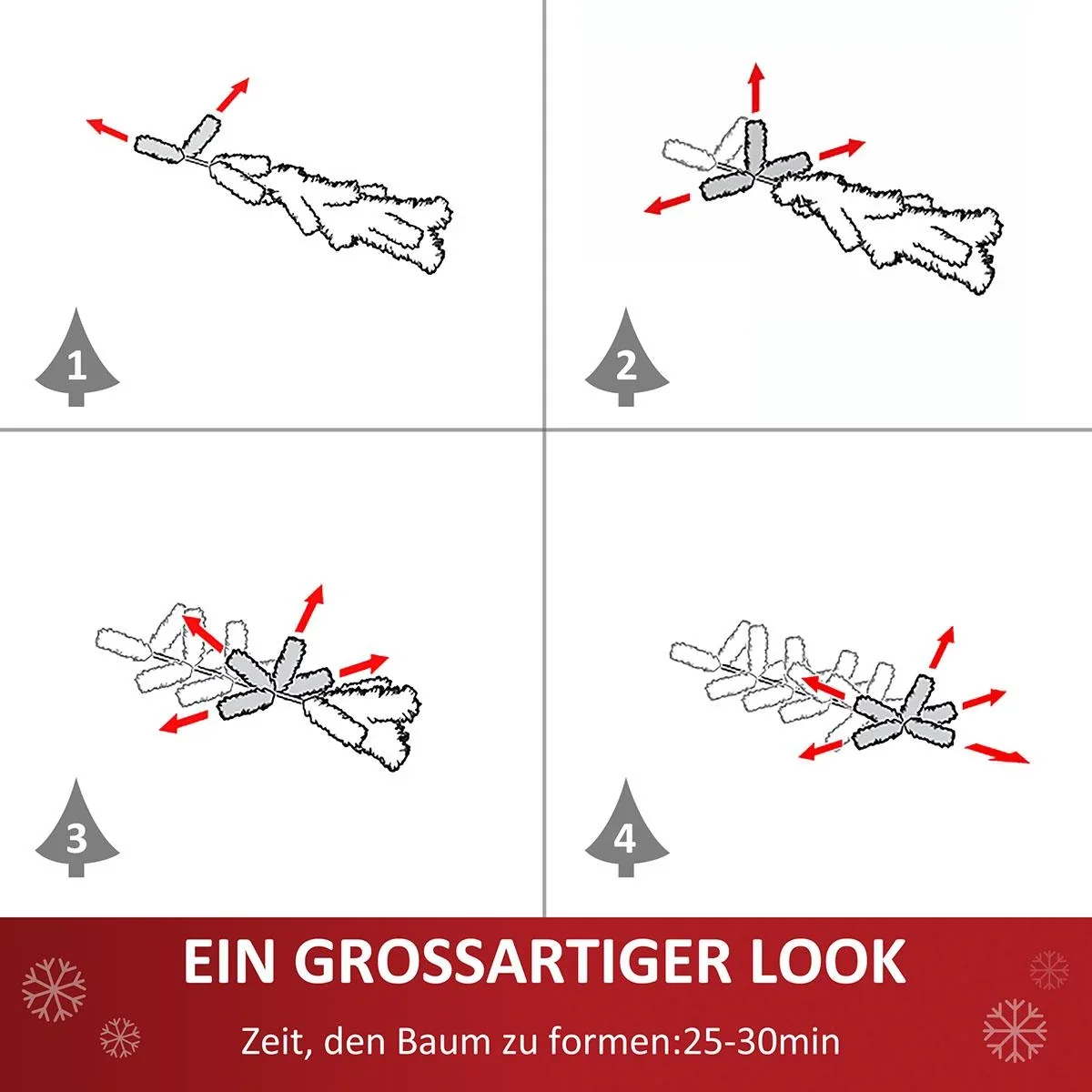 Weihnachtsbaum 1,8 m | Aosom.de - 7