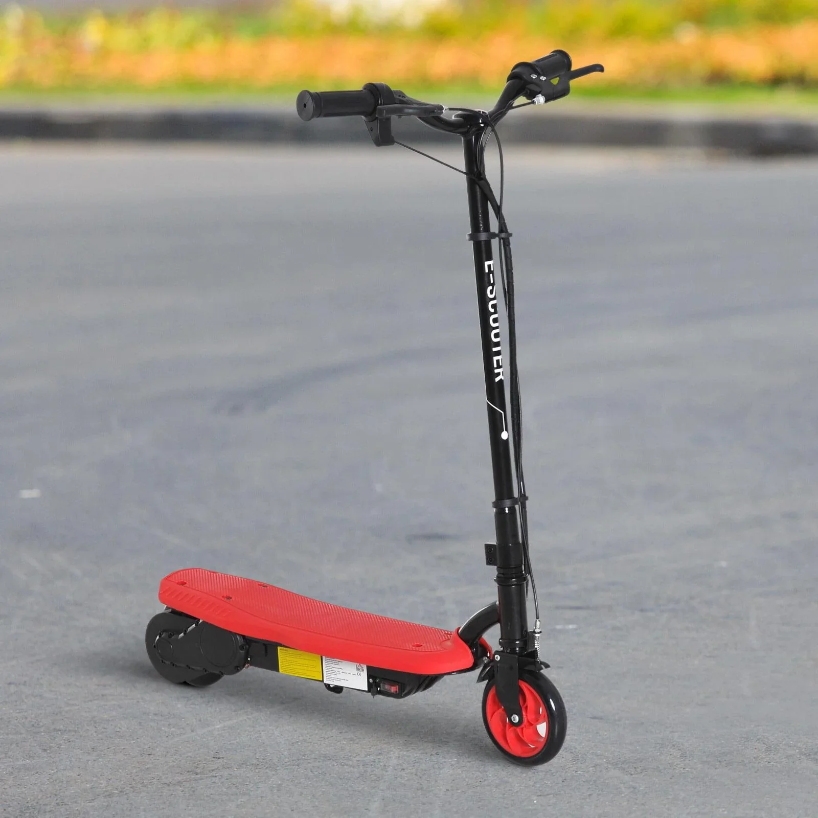 E-Scooter Tretroller Kinderroller Kinder Roller Metall Rot - 0