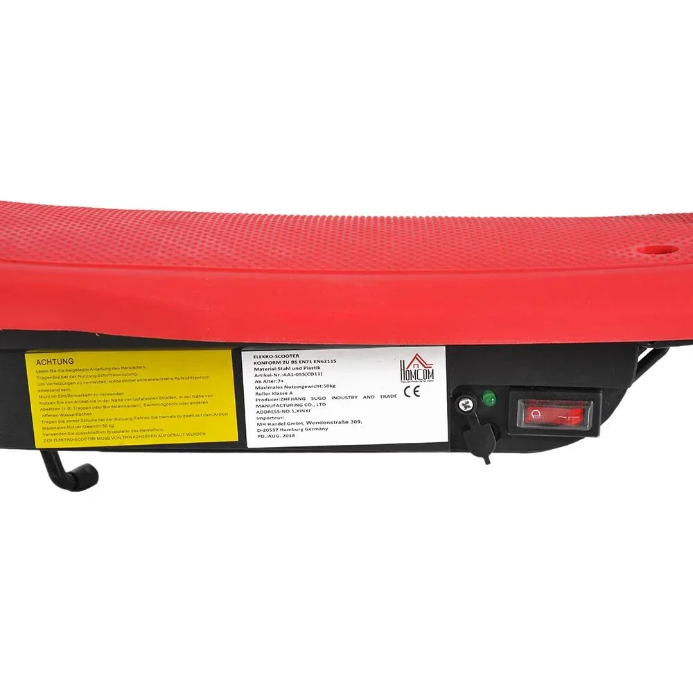 E-Scooter Tretroller Kinderroller Kinder Roller Metall Rot - 3