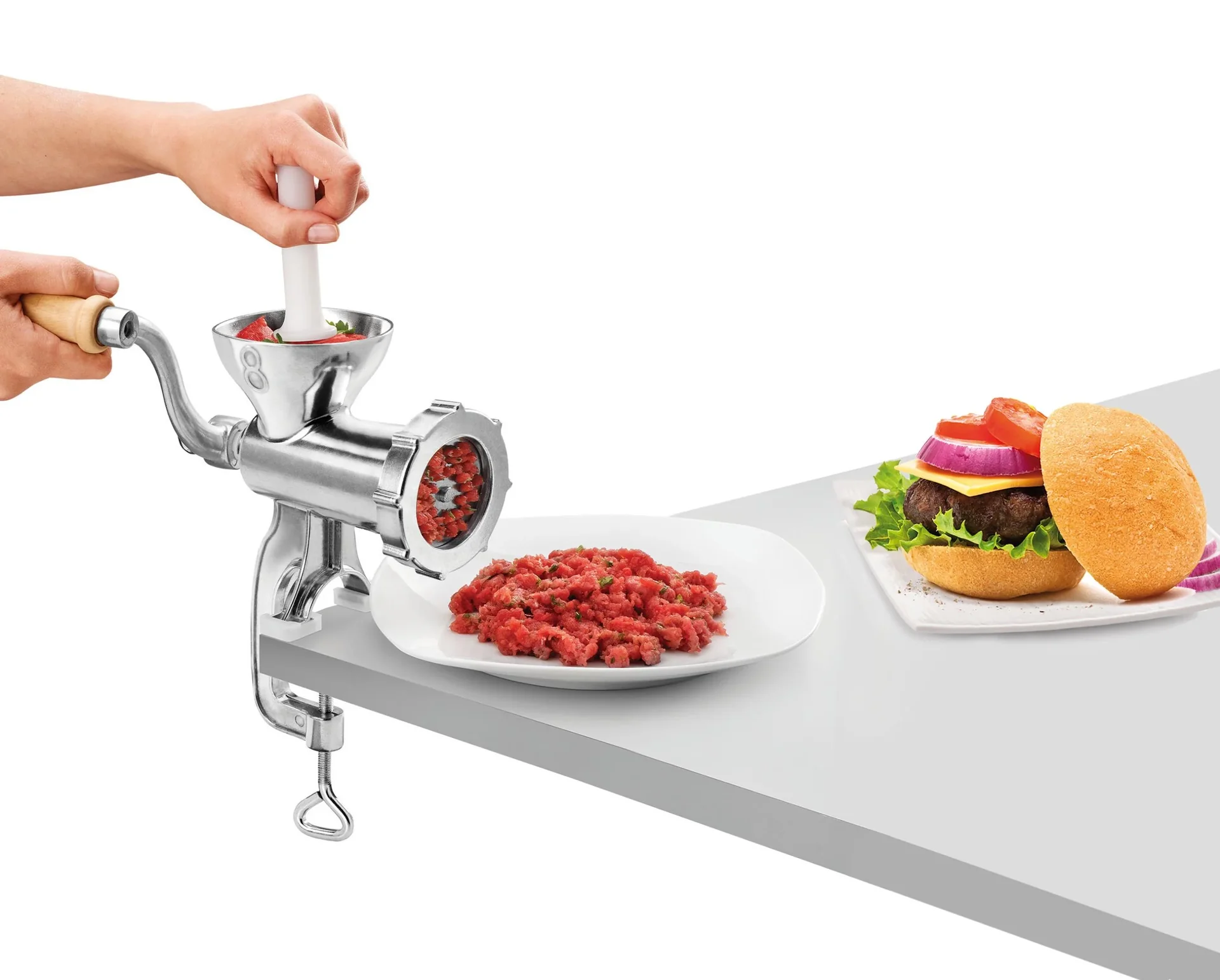 Fleischwolf "Jack", Alu, Ø 6,35 cm, Größe 8 - 0