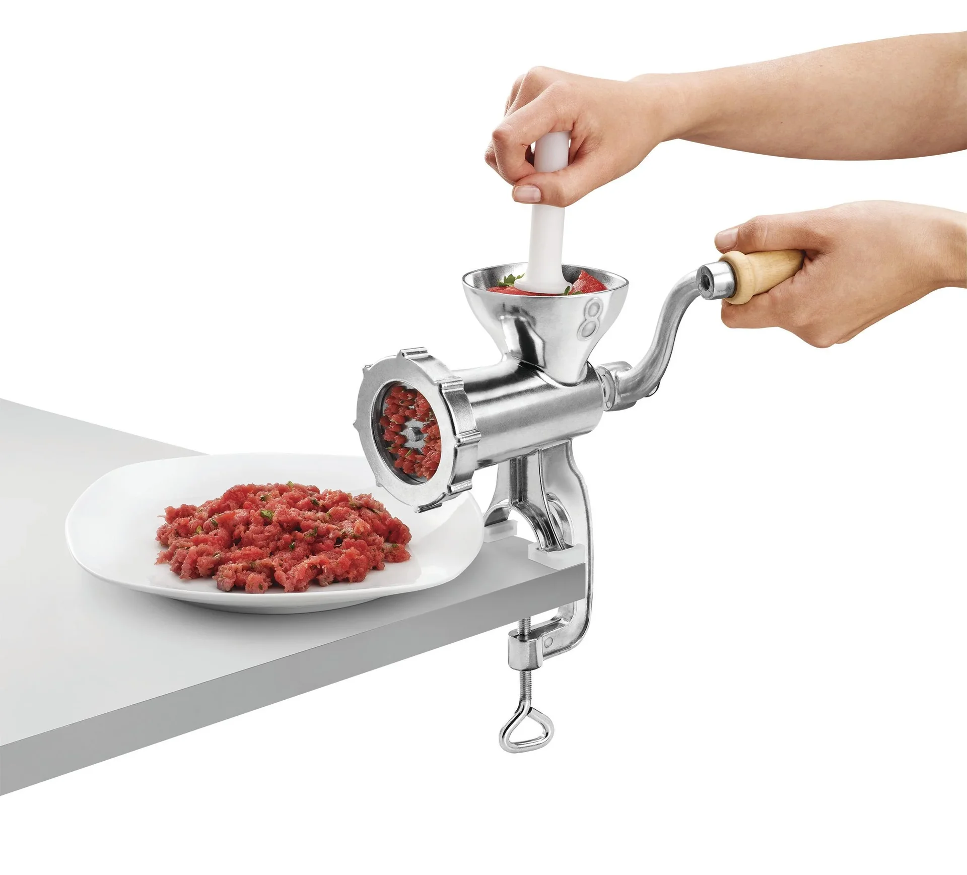Fleischwolf "Jack", Alu, Ø 6,35 cm, Größe 8 - 1