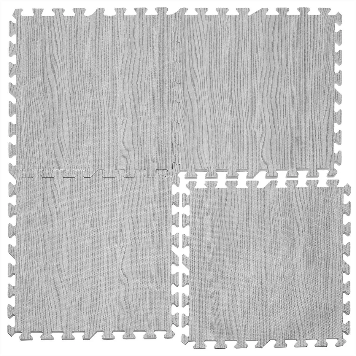 Bodenschutz/Puzzlematte 8 Stück - grau Holzoptik 172x87x1cm - 4