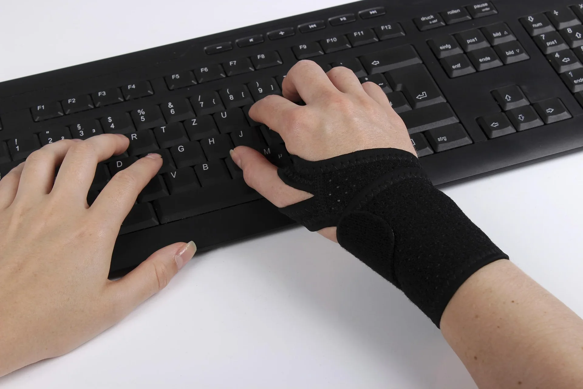 Aktiv-Handgelenkbandage mit Klettverschluss „Flexitek“, Universalgröße, Schwarz - 1