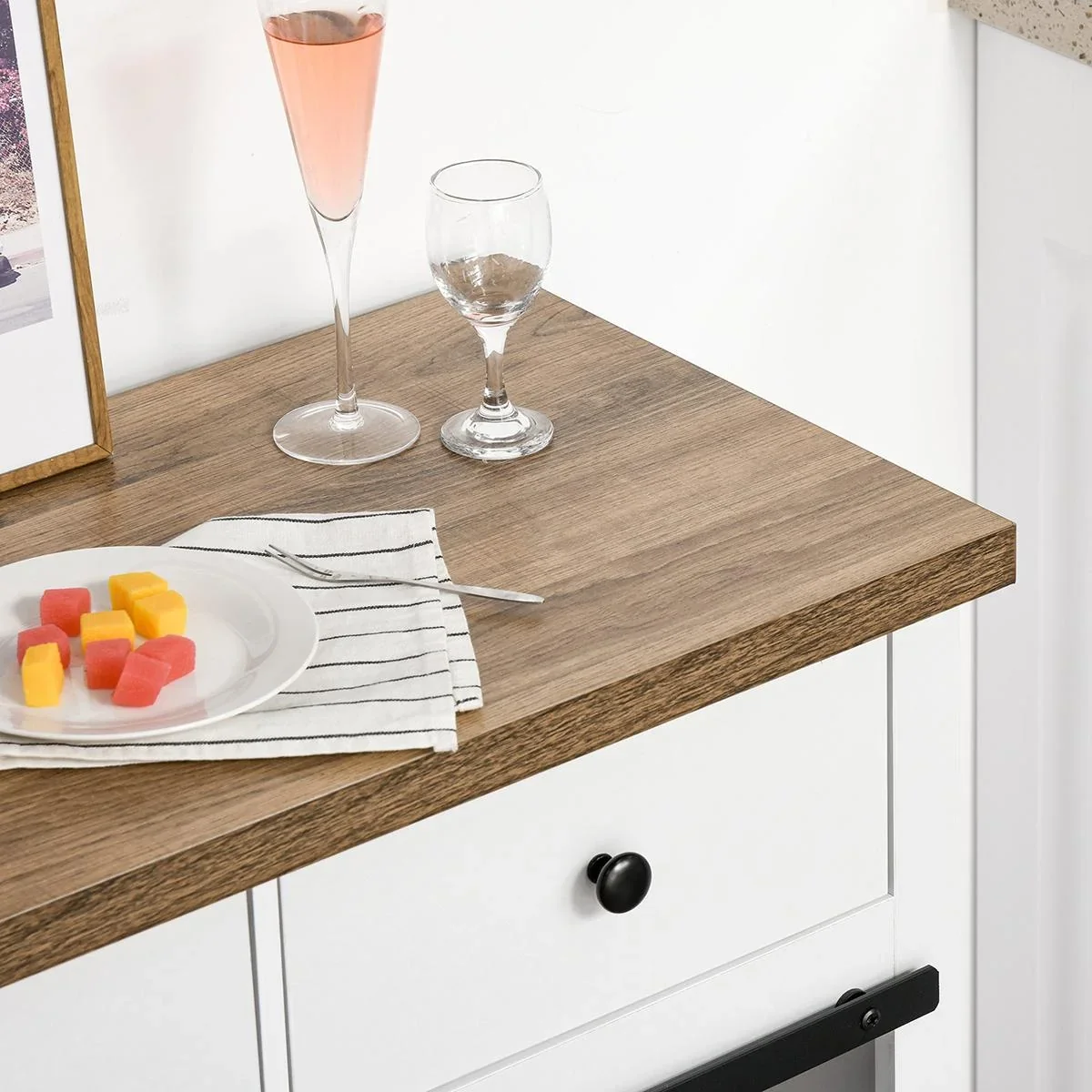 Küchenschrank mit Schiebetür weiß - 3