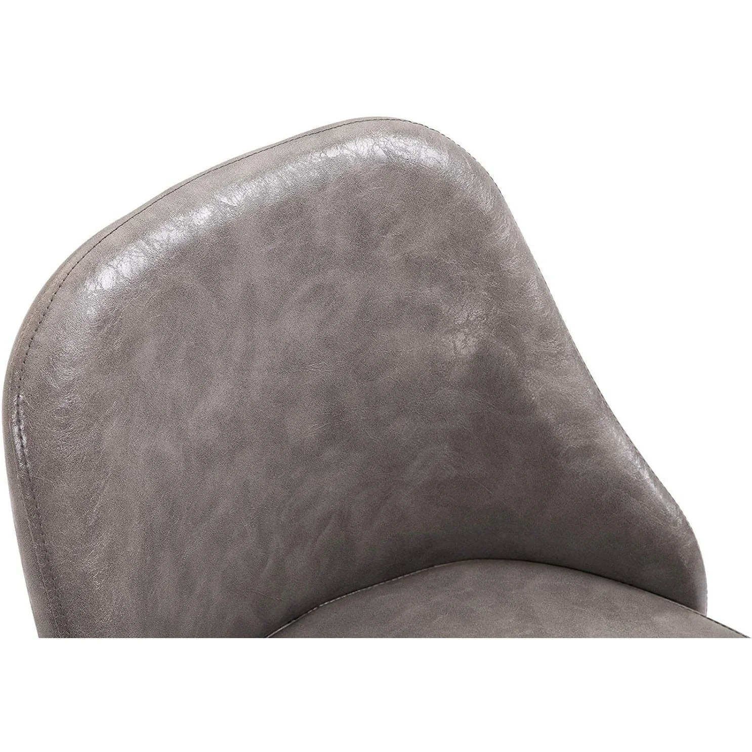 2er-Set Relaxsessel Loungesessel Polstersessel Cocktailsessel Stuhl PU + Metall + Buchenholz Grau 49 x 47,5 x 76 cm - 1