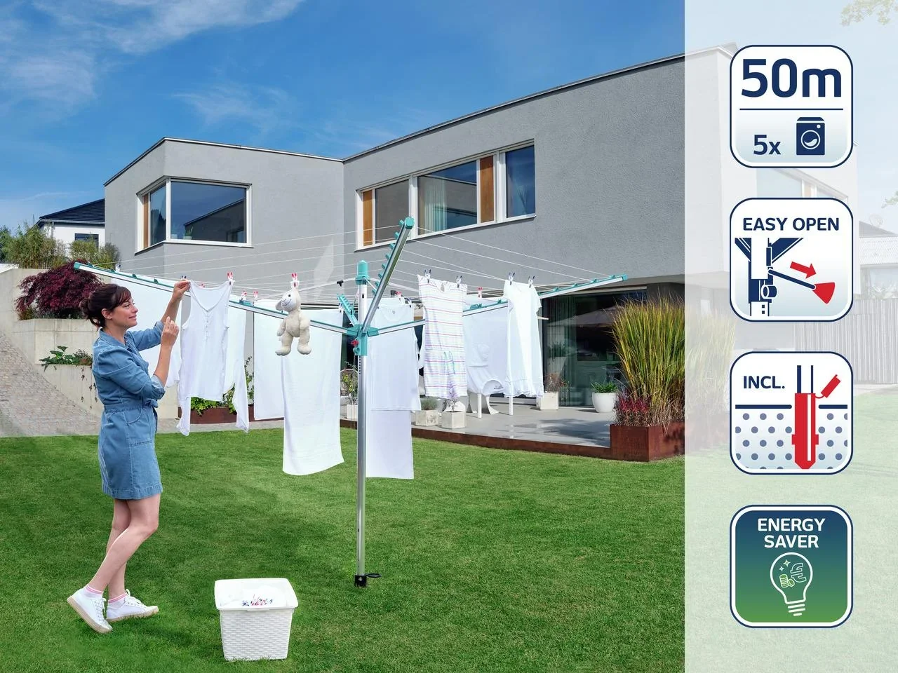 Wäscheschirm Linomatic 500 Easy - 5