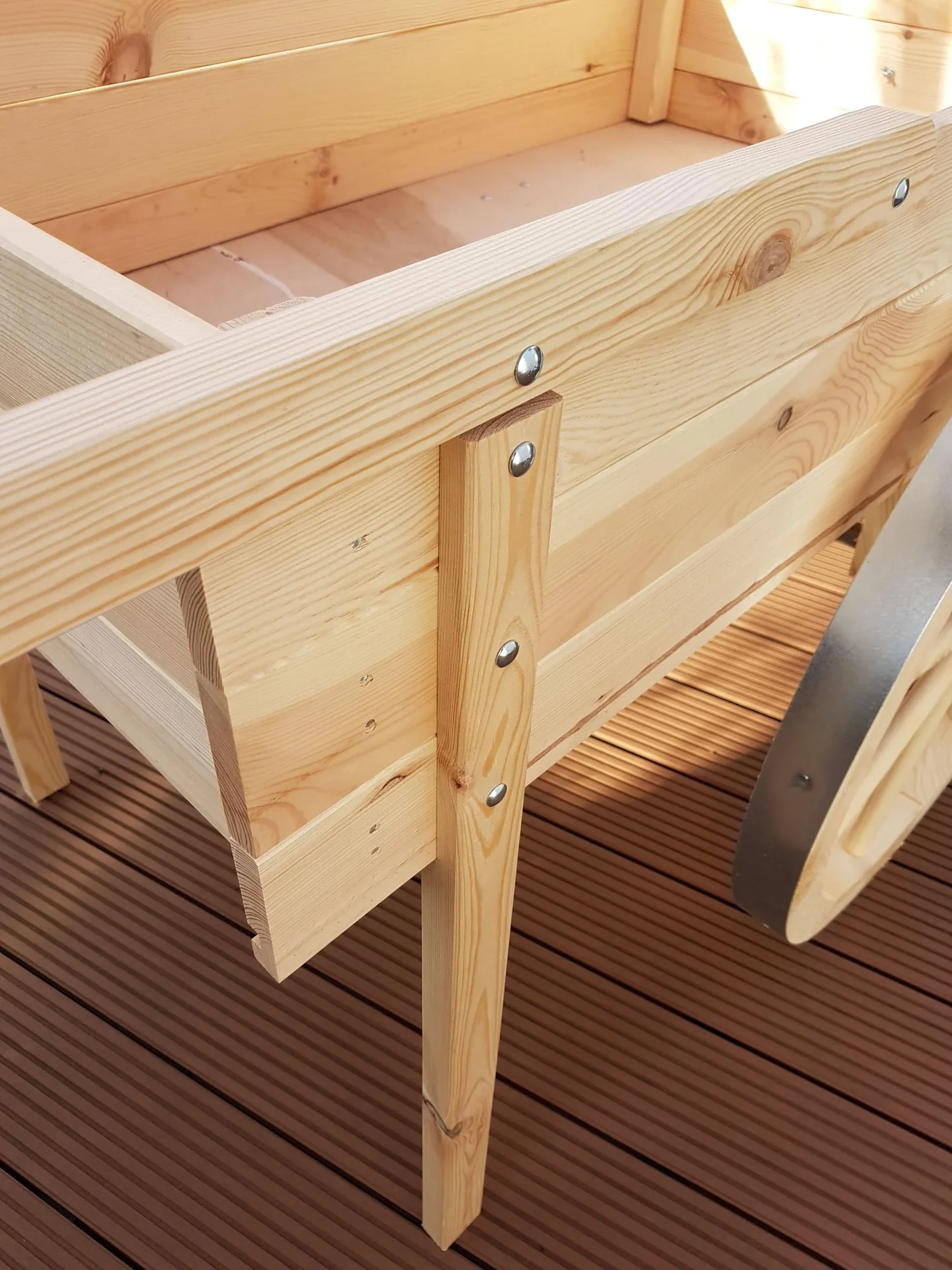 Marktwagen mit Baldachin weiß/rot - 0