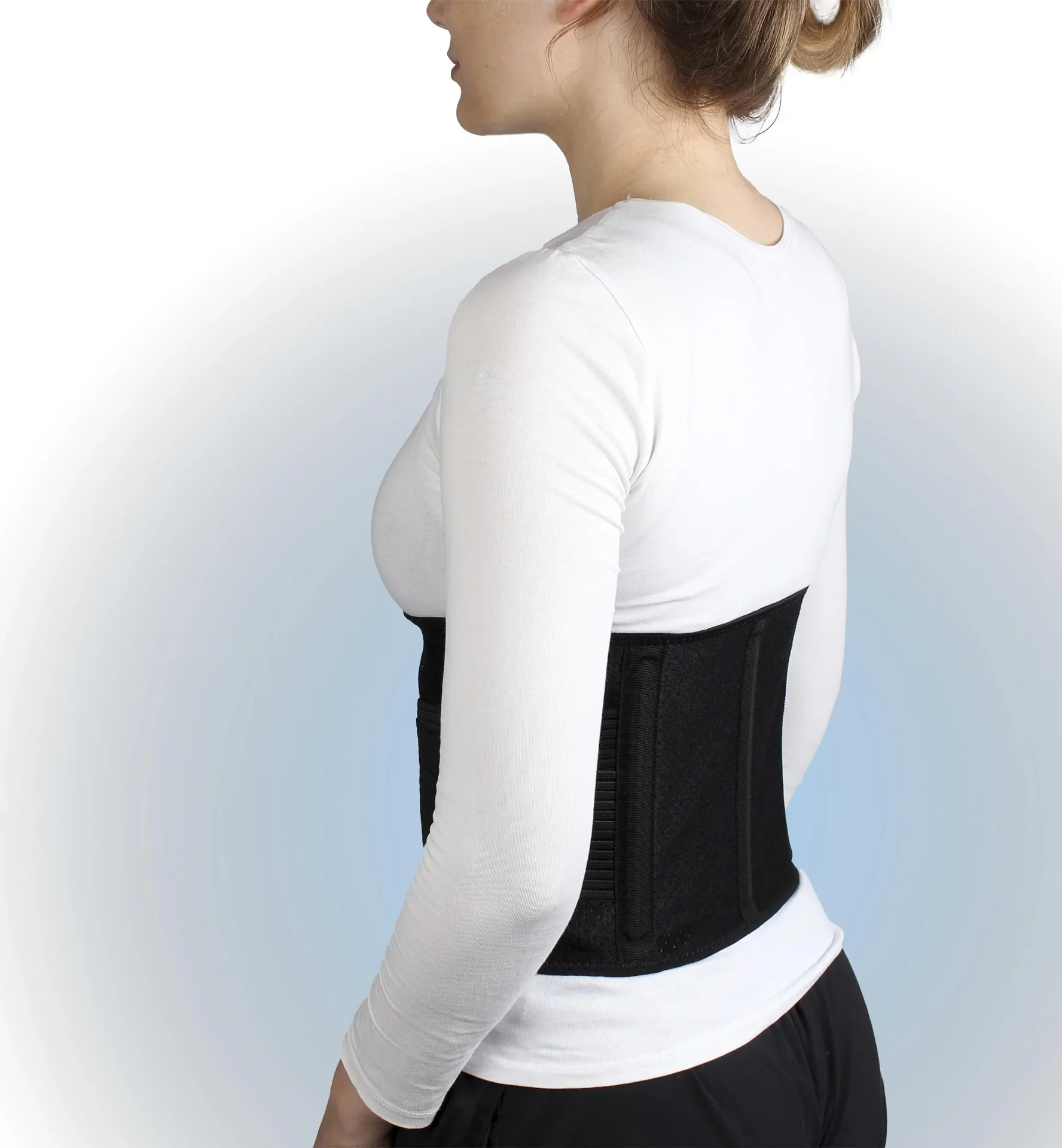 Aktiv-Rückenbandage mit Klettverschluss „Flexitek“, Rückenstützgürtel, Universalgröße, Schwarz - 2