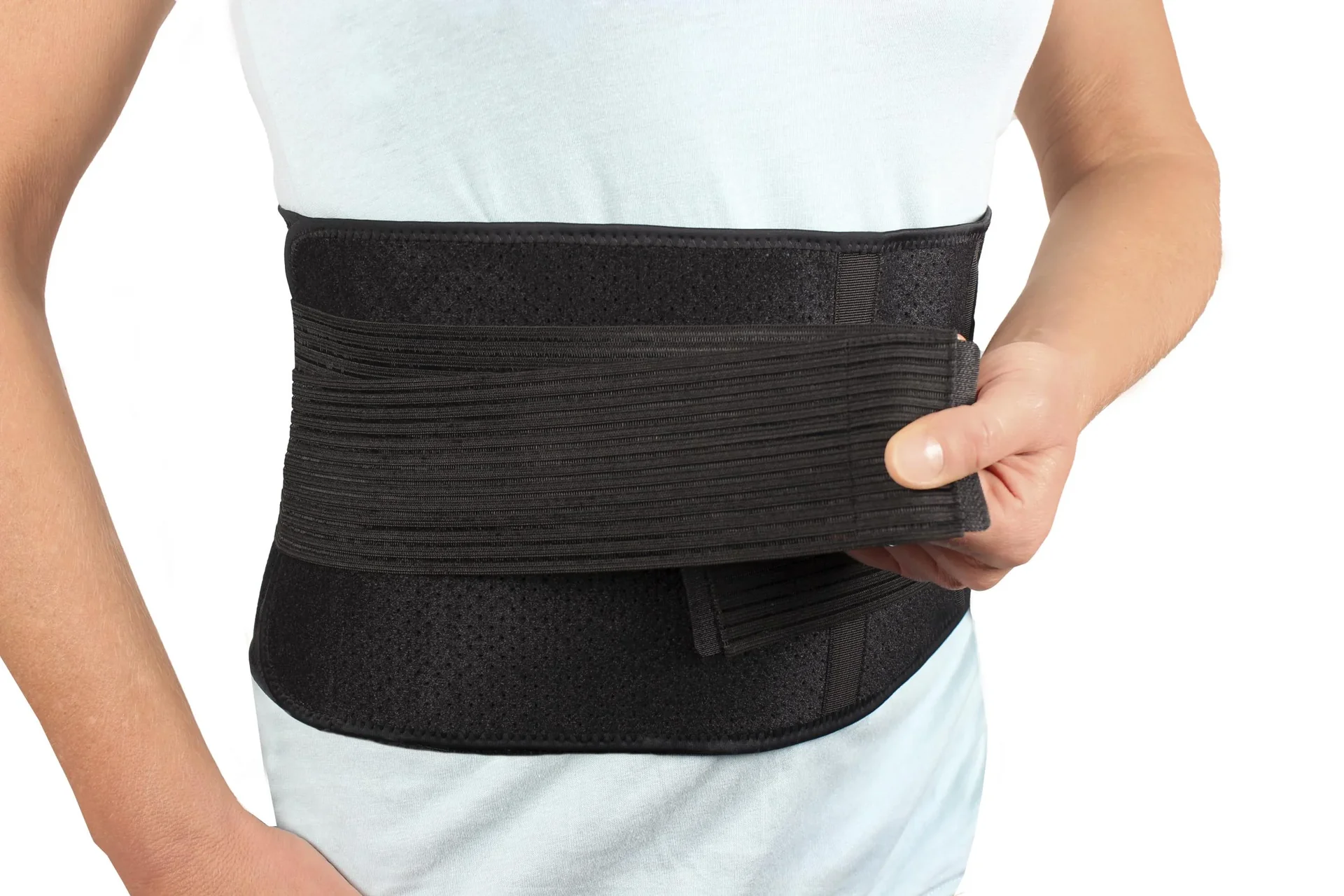 Aktiv-Rückenbandage mit Klettverschluss „Flexitek“, Rückenstützgürtel, Universalgröße, Schwarz - 4