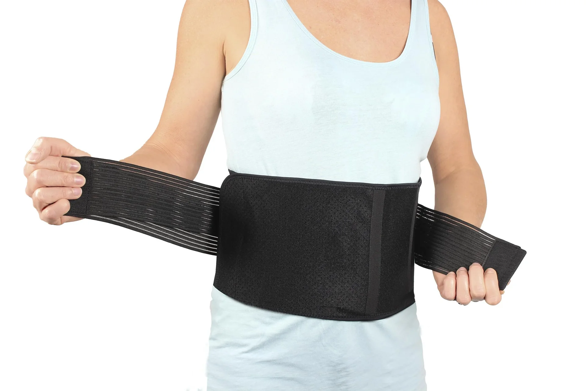 Aktiv-Rückenbandage mit Klettverschluss „Flexitek“, Rückenstützgürtel, Universalgröße, Schwarz - 5