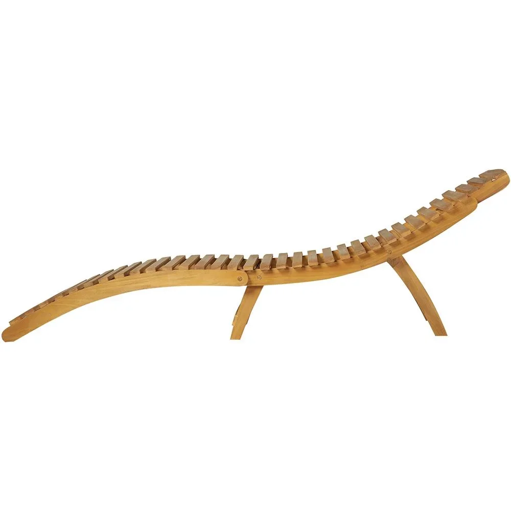 Sonnenliege Relaxliege Gartenliege Gartenmöbel faltbar Akazienholz mit Kissen Teak + Weiß 53 x 191 x 60,5 cm - 1