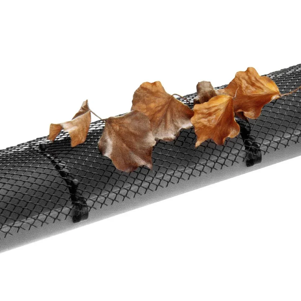 Dachrinnenschutzgitter mit 16 Befestigungsclips - 1