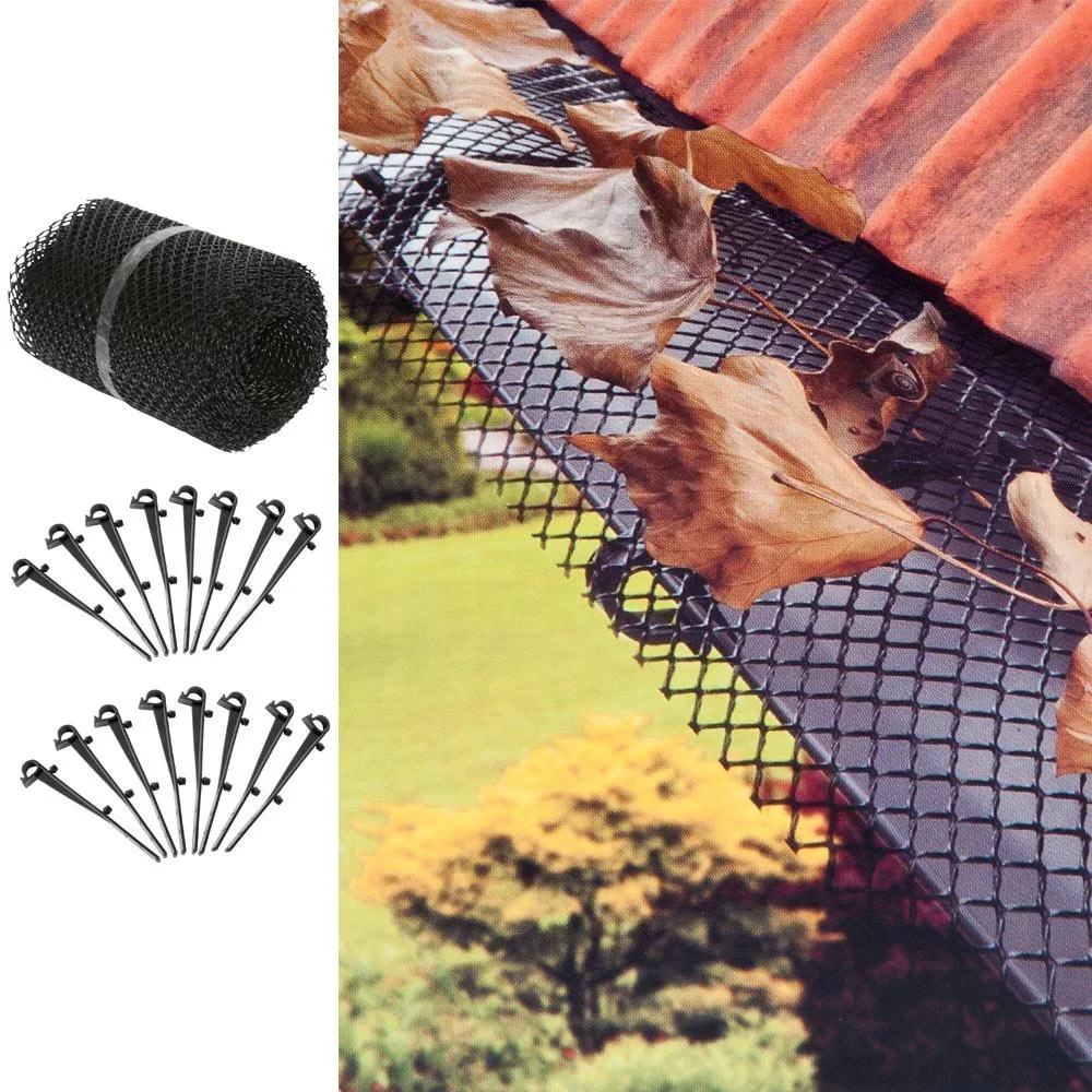 Dachrinnenschutzgitter mit 16 Befestigungsclips - 2