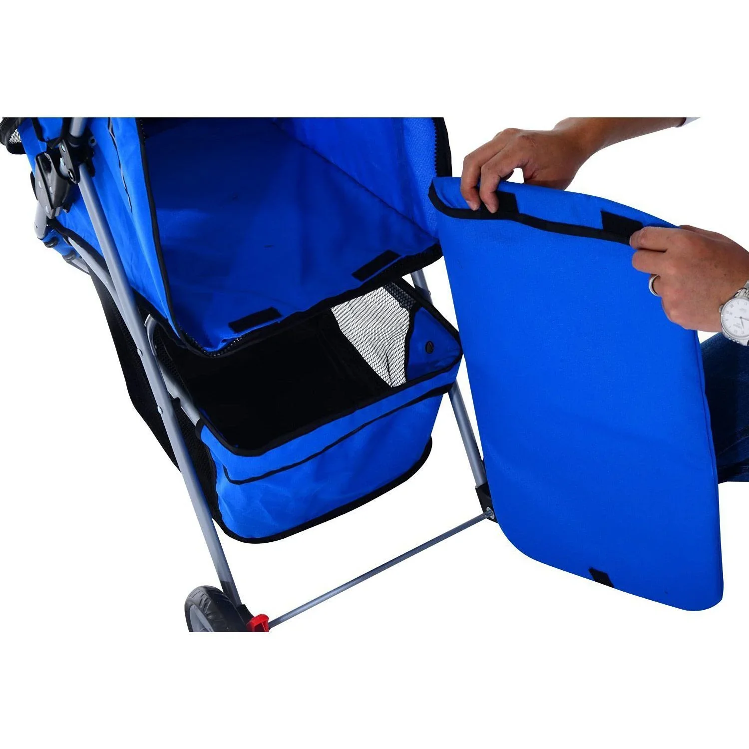 Hundewagen Hundebuggy Blau - 3