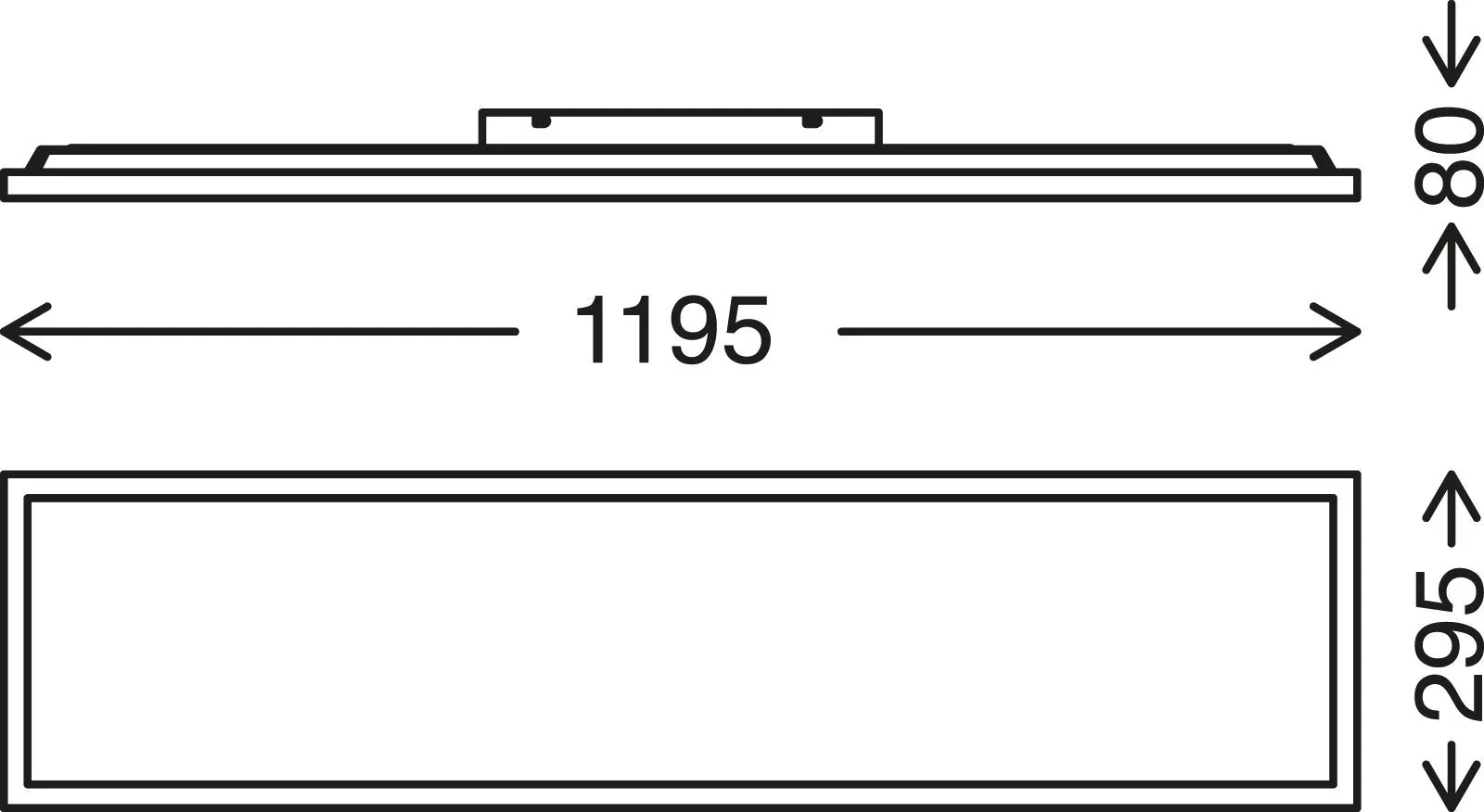Ultraflaches LED Panel, viereckig, 59,5 cm, CCT, 36 Watt, weiß - 1