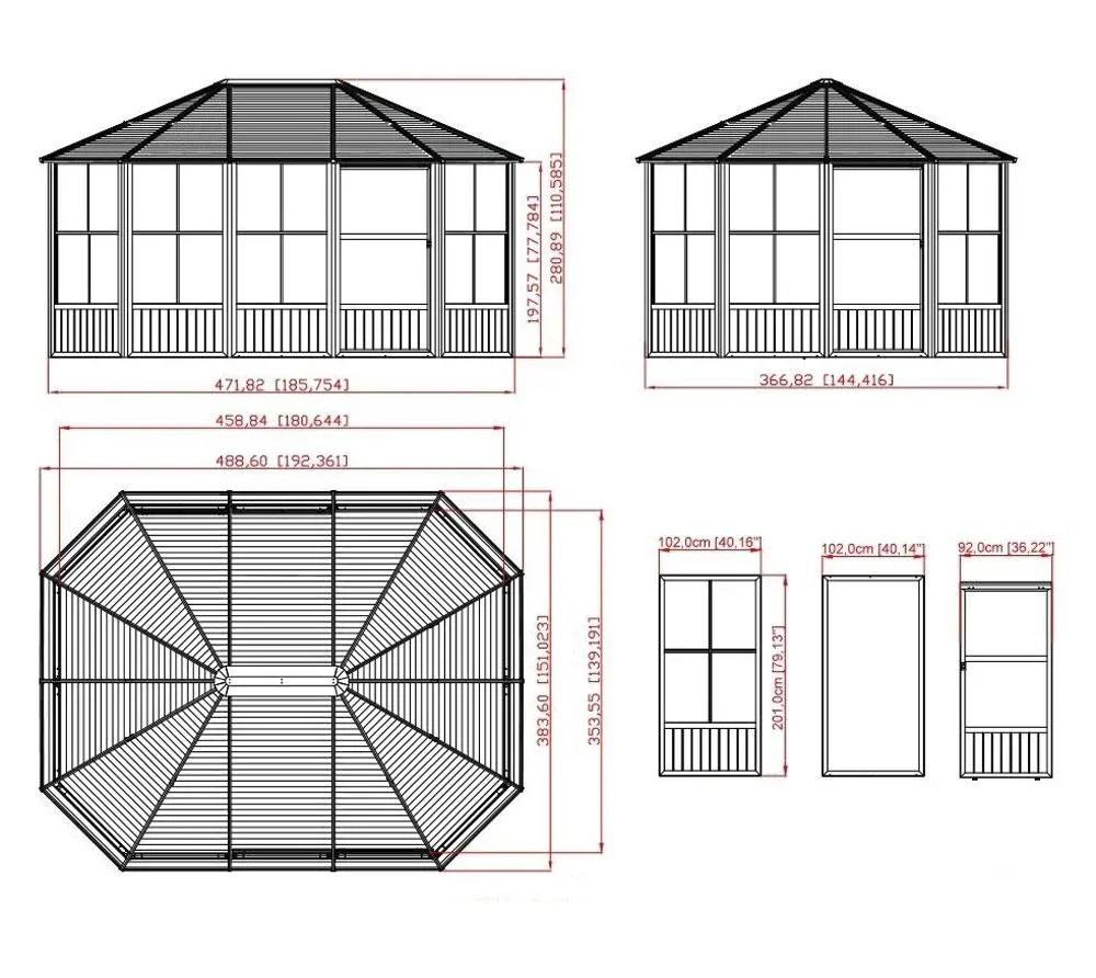 Pavillon Charleston 12 x 15 - 3