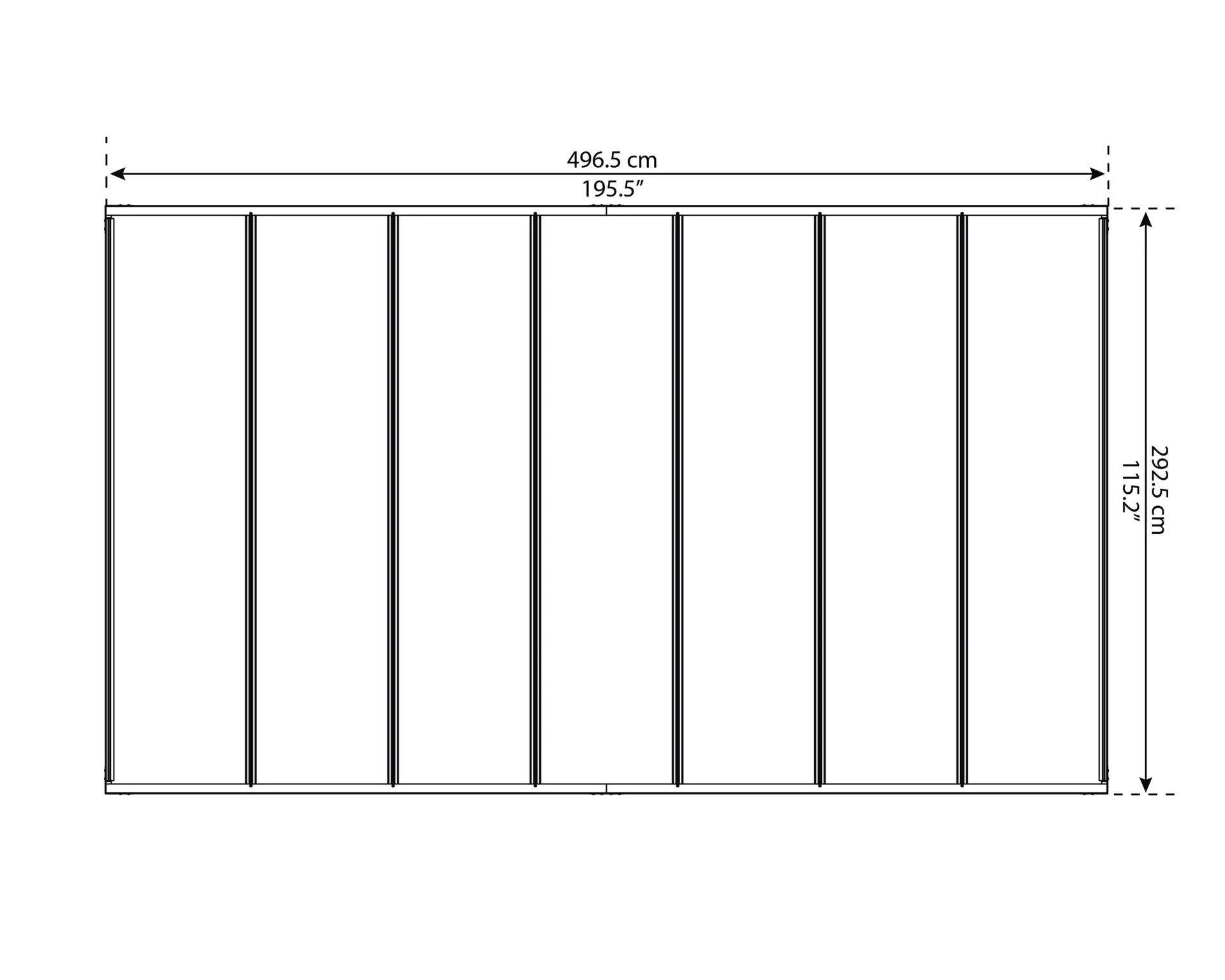 Carport Palma 5000 497x293x224 cm - 9