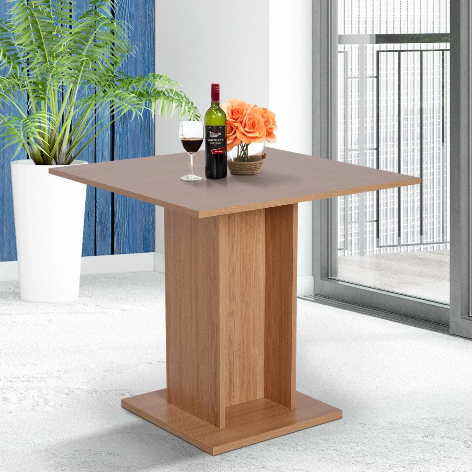 Esstisch Küchentisch Esszimmertisch Holztisch Bistrotisch rechteckig Holz Natur 80 × 80 × 76,5 cm - 3