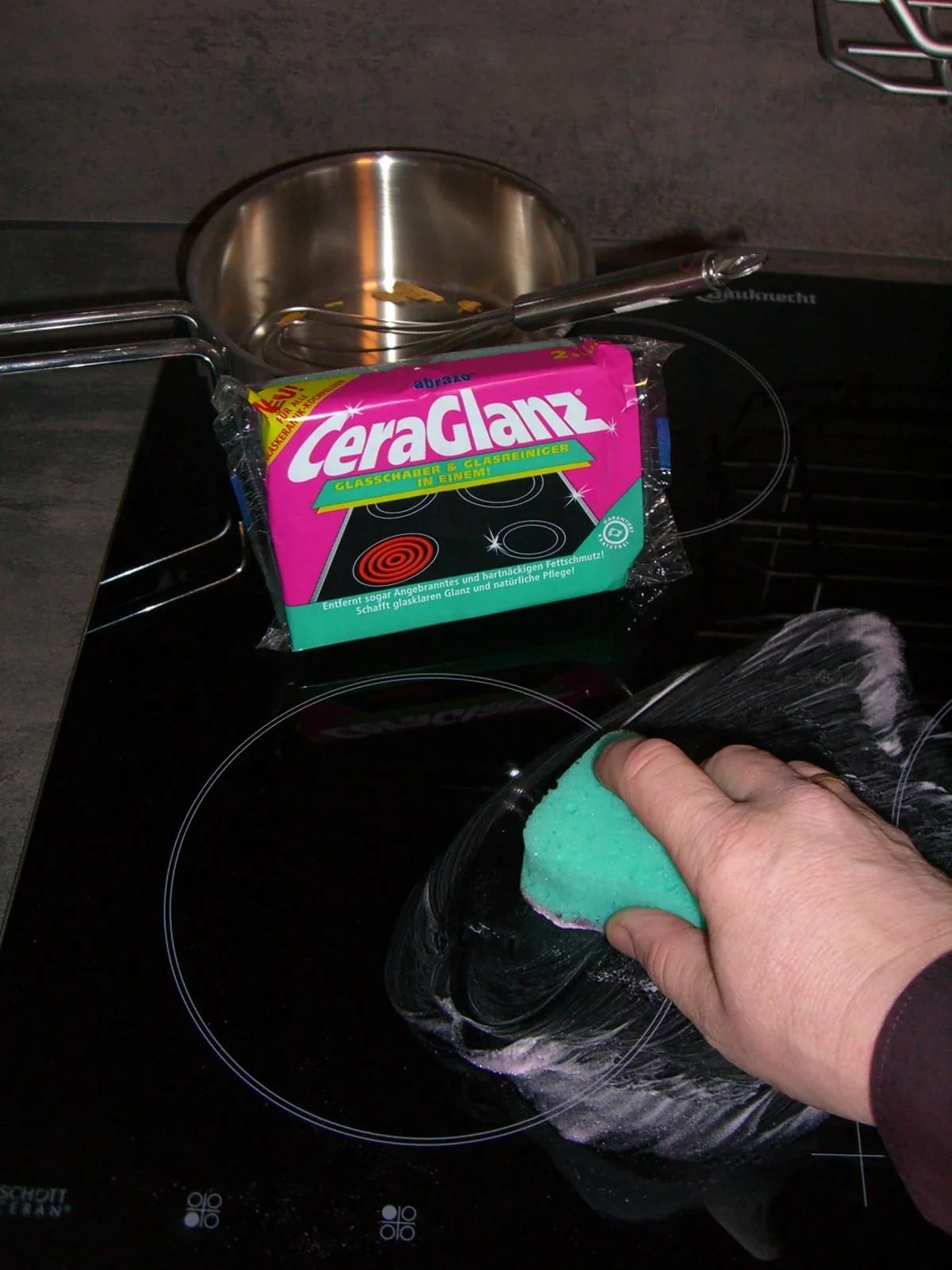CeraGlanz Glaskeramik-/ Kochfeldreiniger, 2er Pack - 2 in 1 - 4