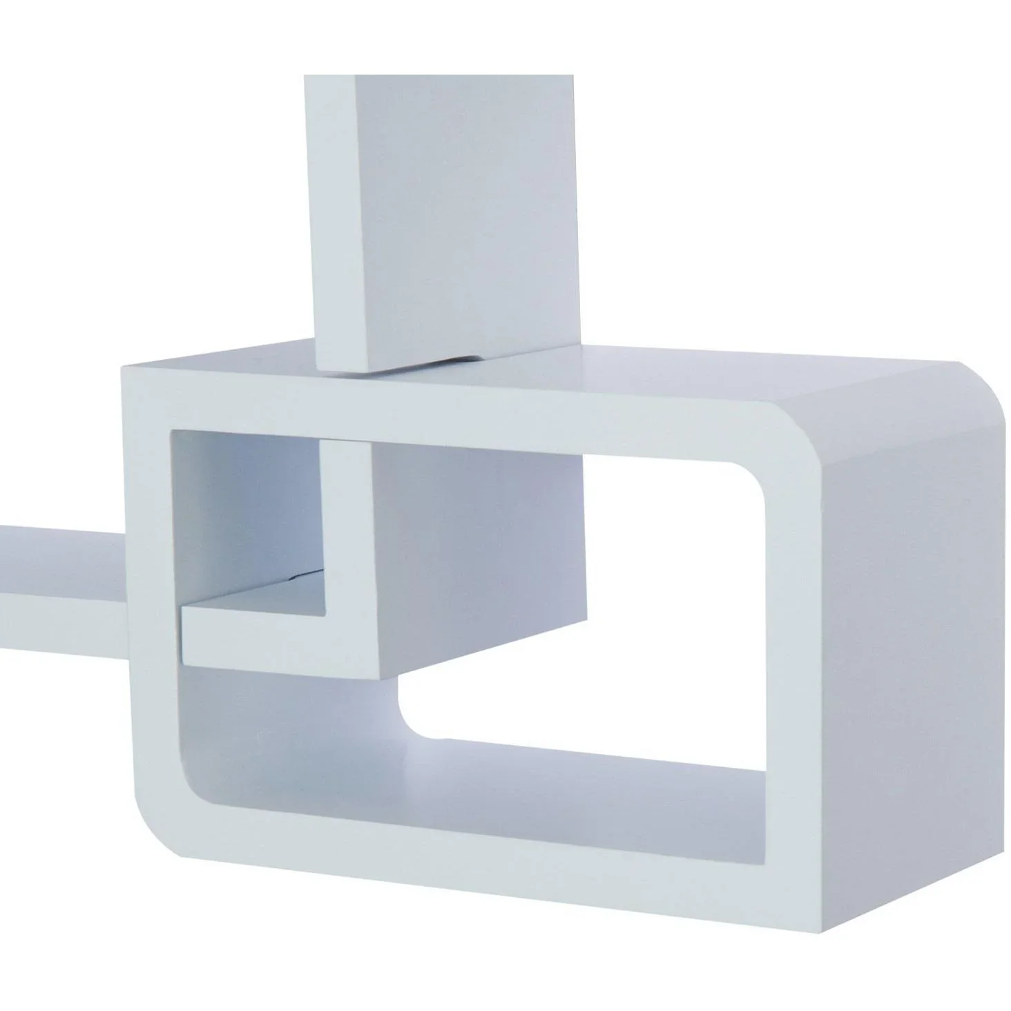 Wandregal Hängeregal mit 3 Fächern MDF Weiß - 3