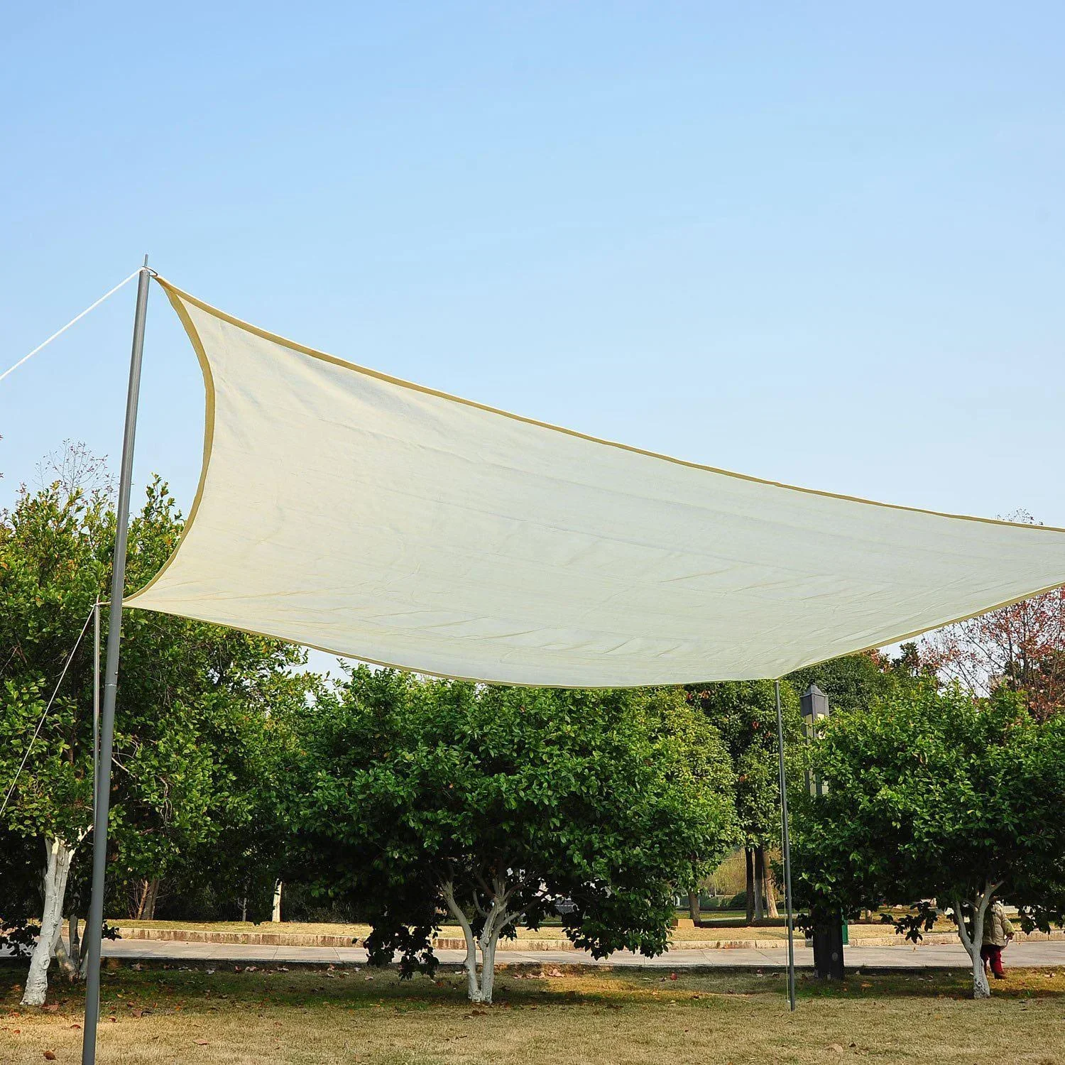 Sonnensegel Sonnendach Rechteck 3x4m HDPE creme - 0