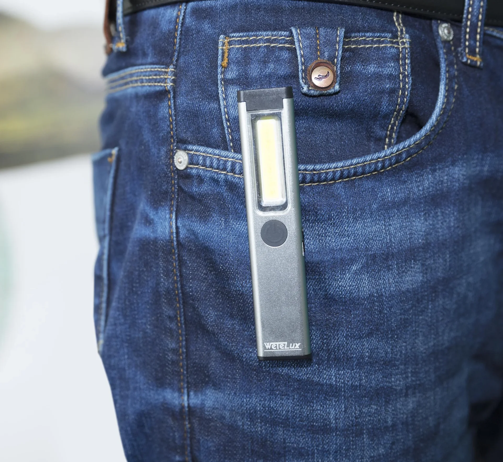 Wiederaufladbares Arbeitslicht, ultradünn, 120 Lumen, dimmbar, 3 Lichtmodi - 5