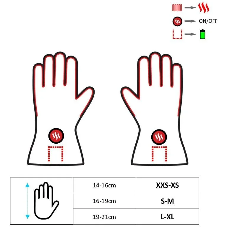 Glovii Beheizbare Universalhandschuhe - Größe L/XL - Schwarz - 2
