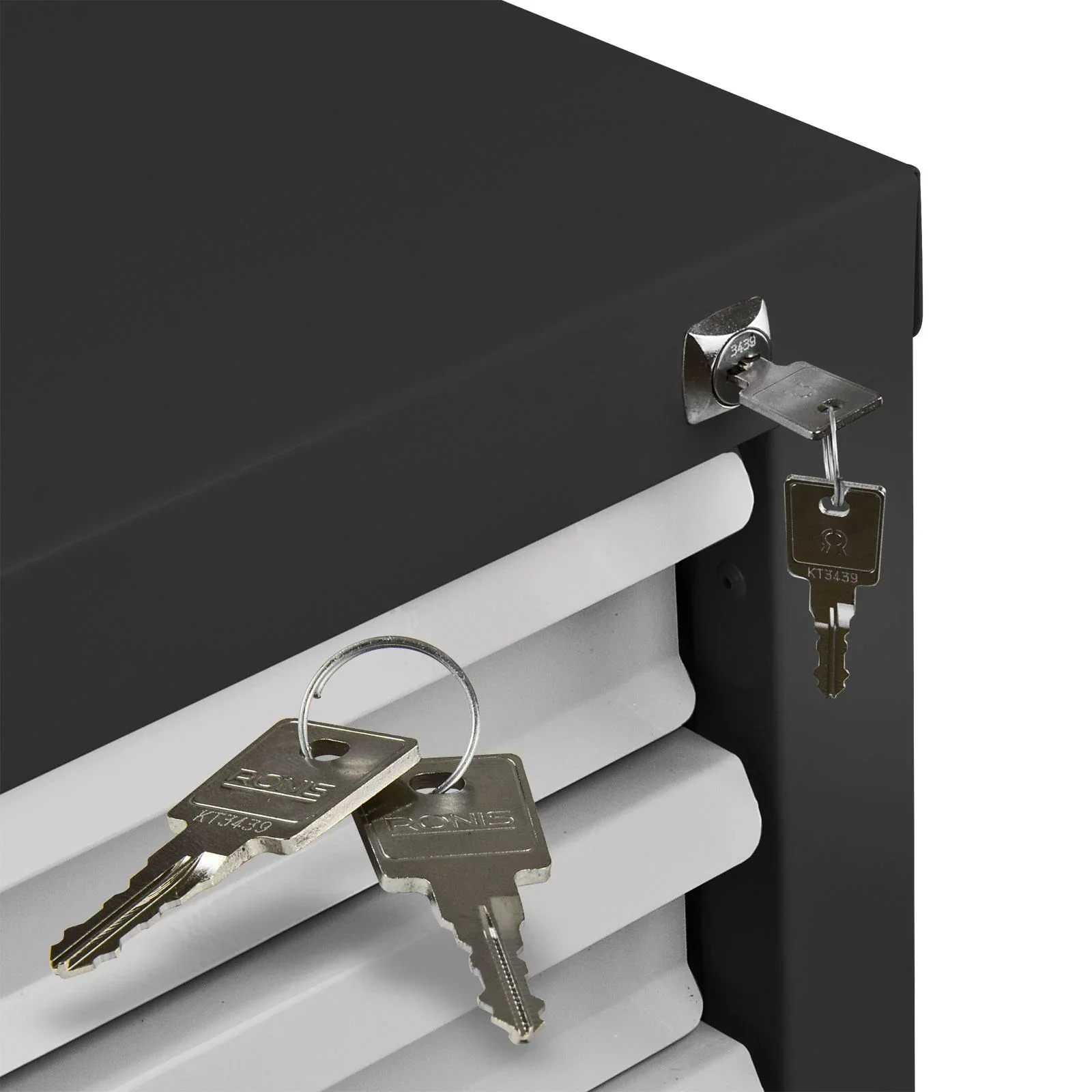 Schubladenschrank / Werkzeugschrank mammut, 6 Schubladen, RAL7016 / 7035 - 3