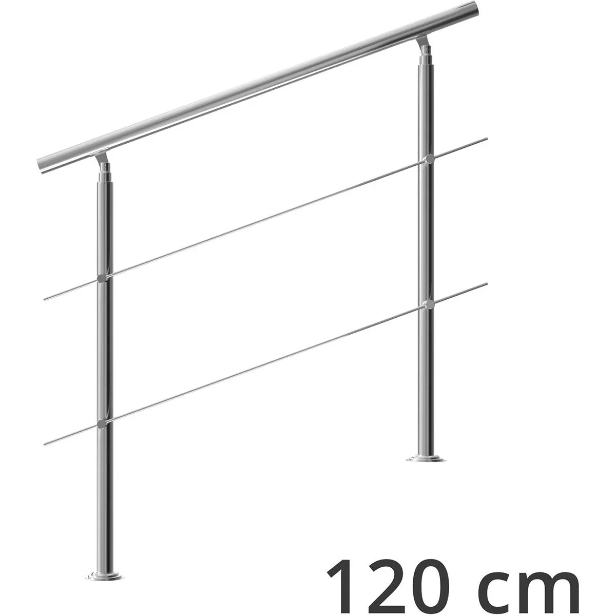 Handlauf Edelstahl 120cm 2 Streben - 1
