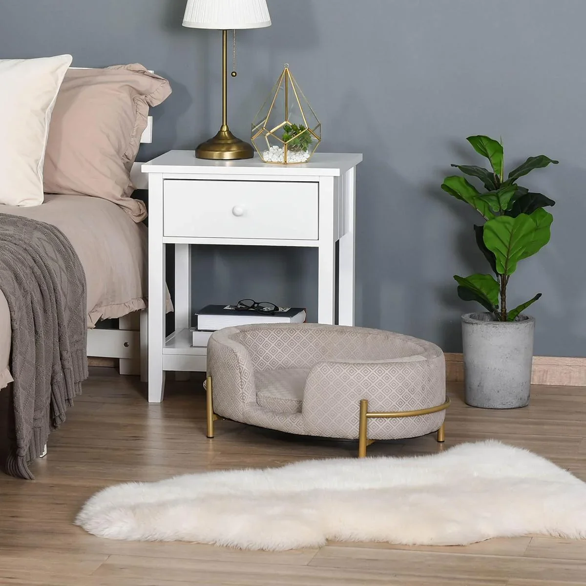 Haustiersofa für Hunde und Katzen grau - 4